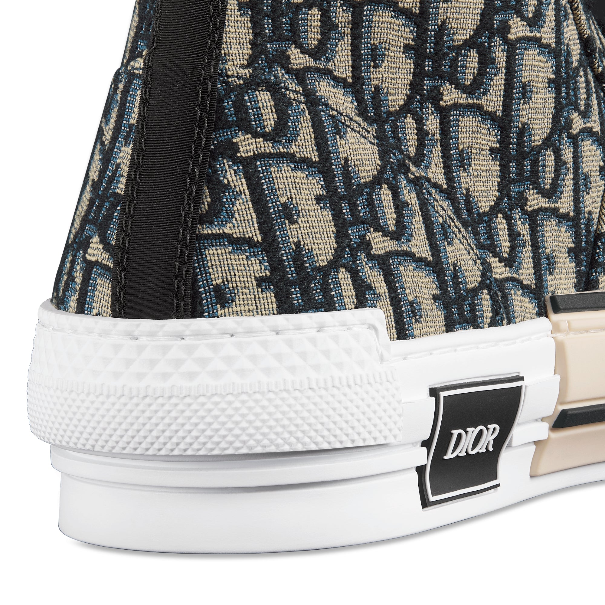 B23 High-Top Sneaker - Beige and Black Dior Oblique Jacquard