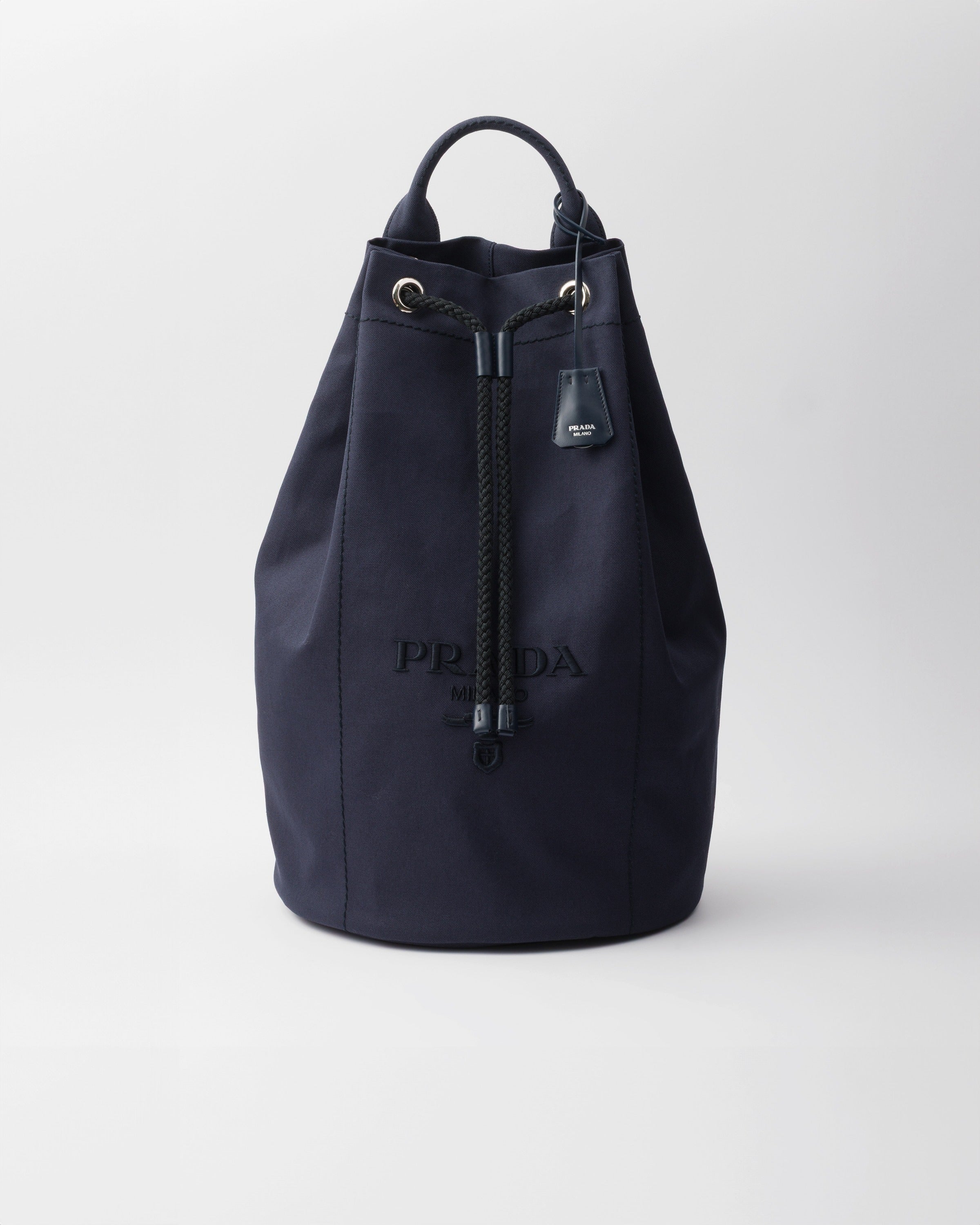 Canvas drawstring duffle bag Baltic Blue