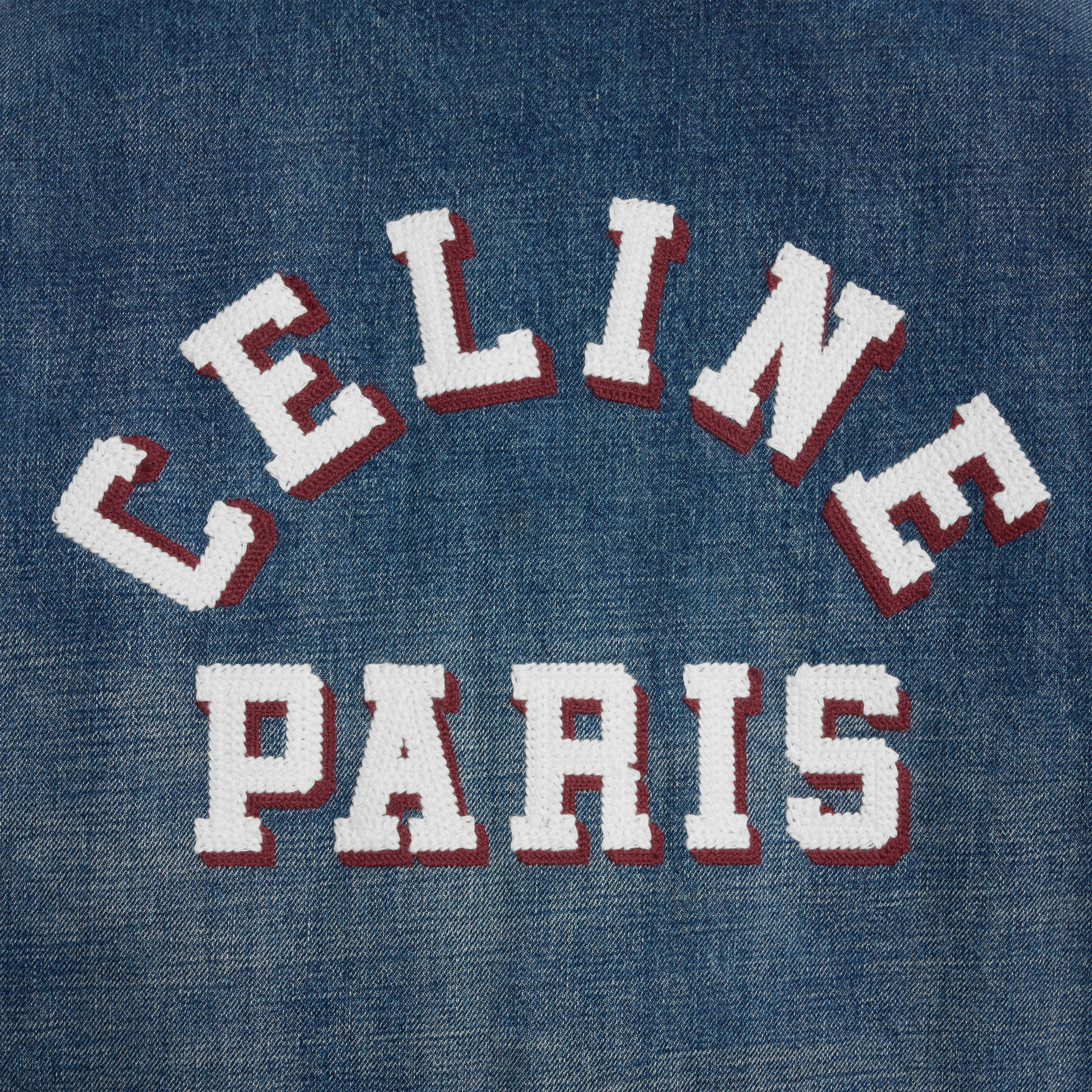 CELINE PARIS JACKET IN DARK UNION WASH DENIM - DARK UNION WASH