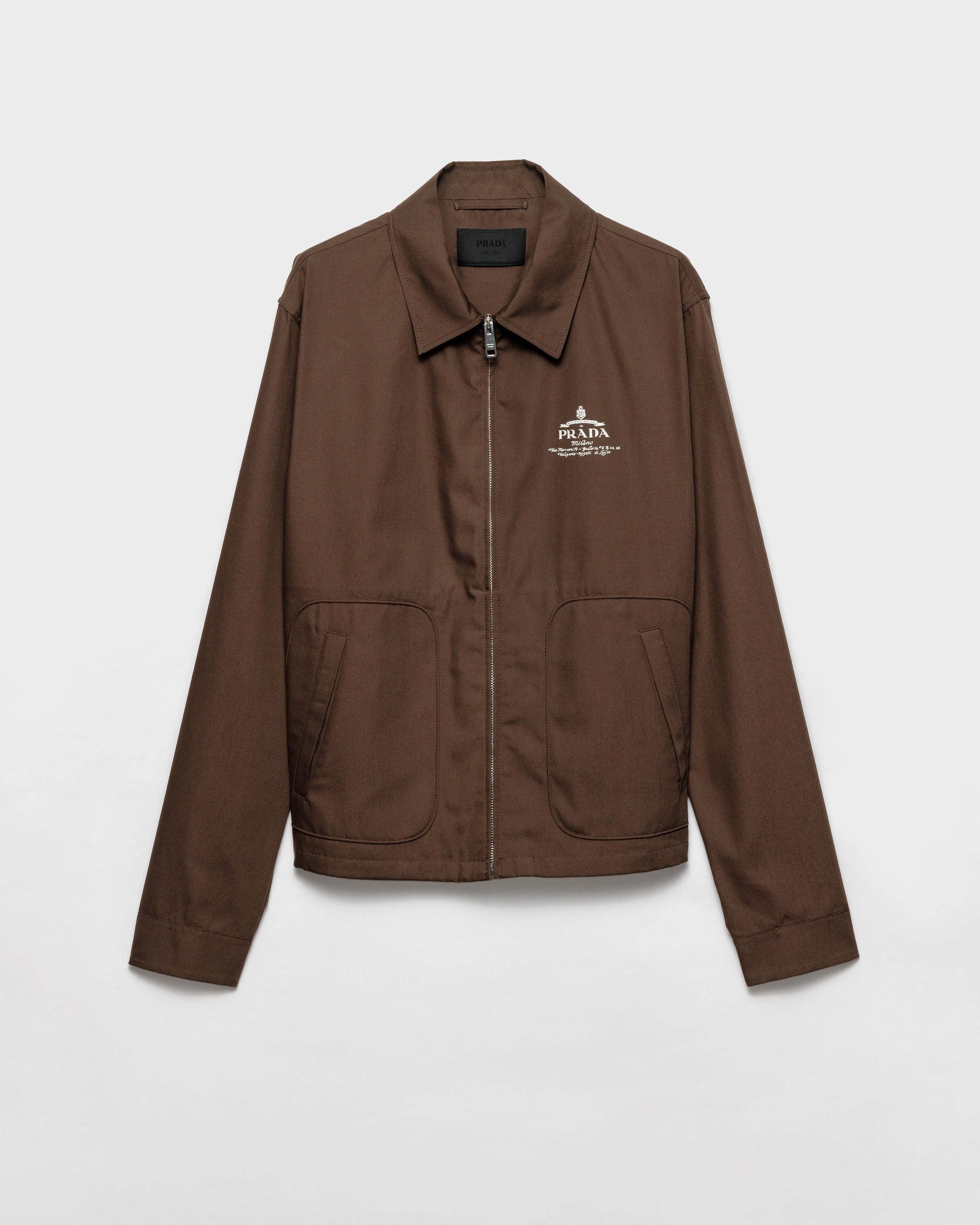 Cotton blend blouson jacket Ebony
