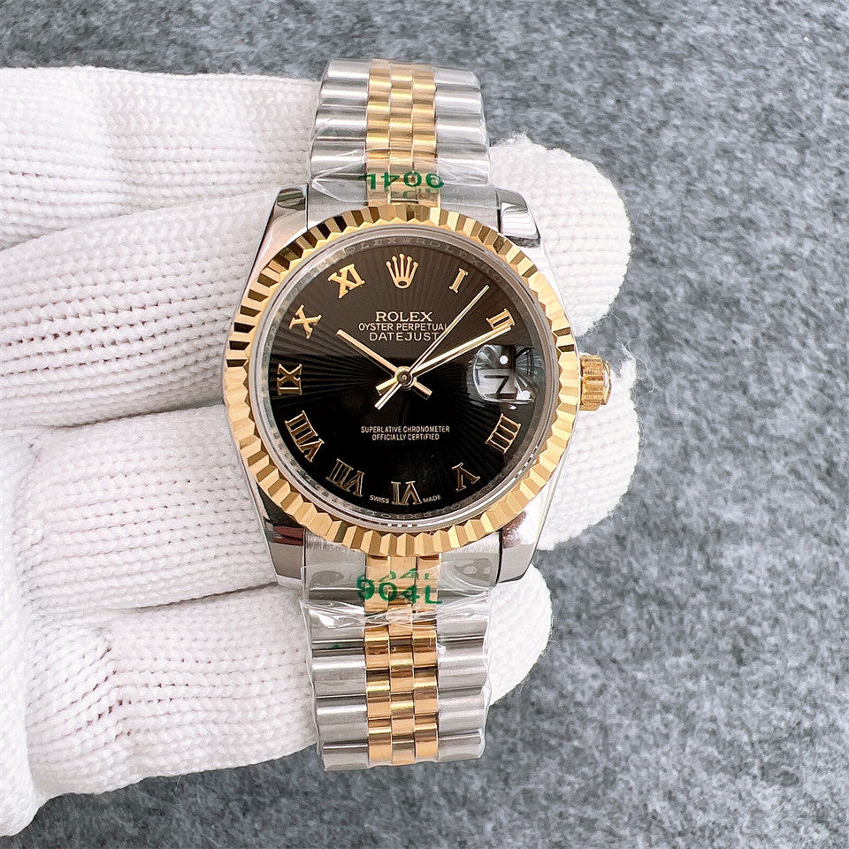 Rolex Datejust 36mm Black Dial Silver/Gold