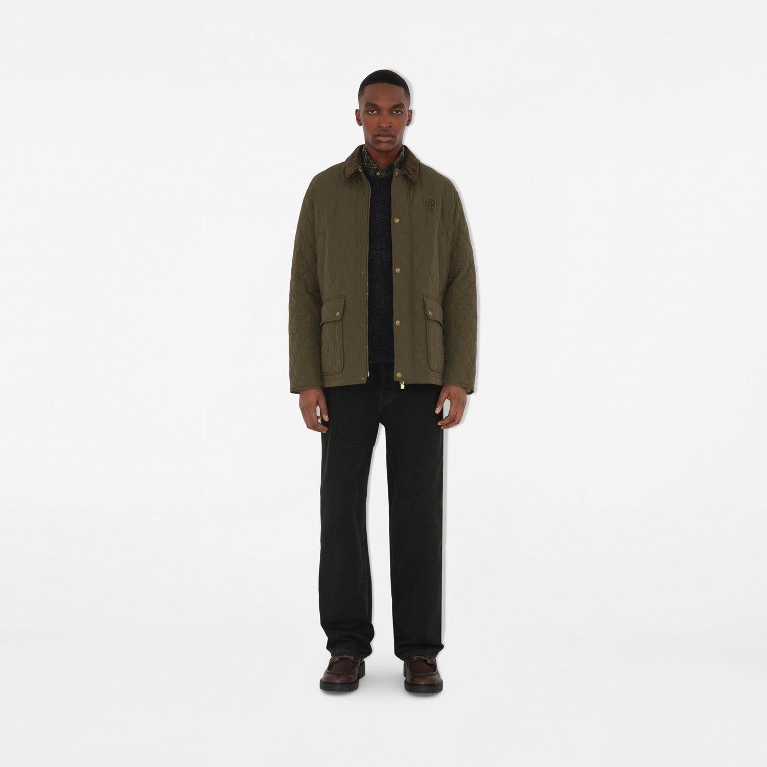 Quilted Nylon Barn Jacket - Loch/linden