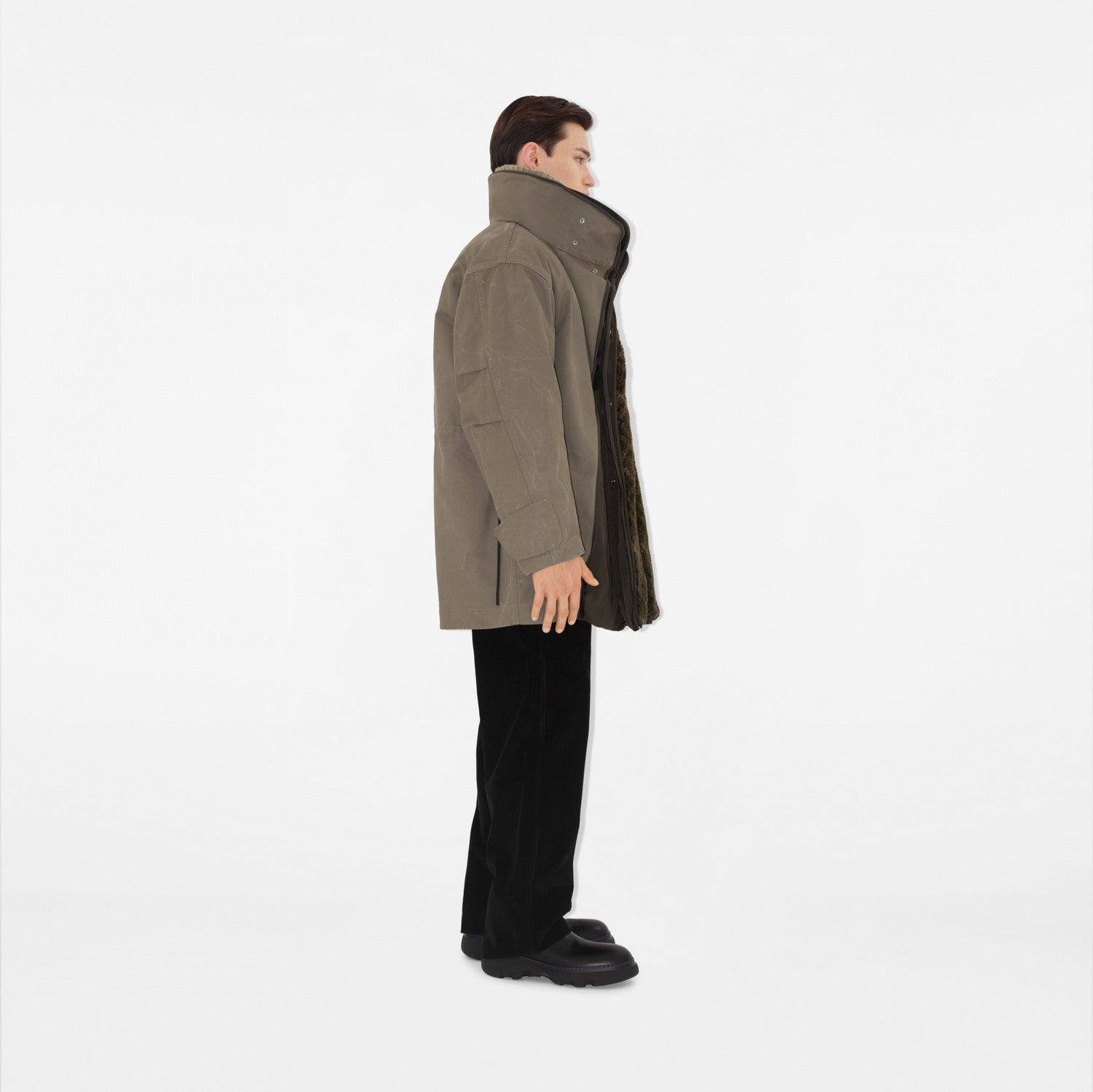 Detachable Warmer Cotton Parka - Mink