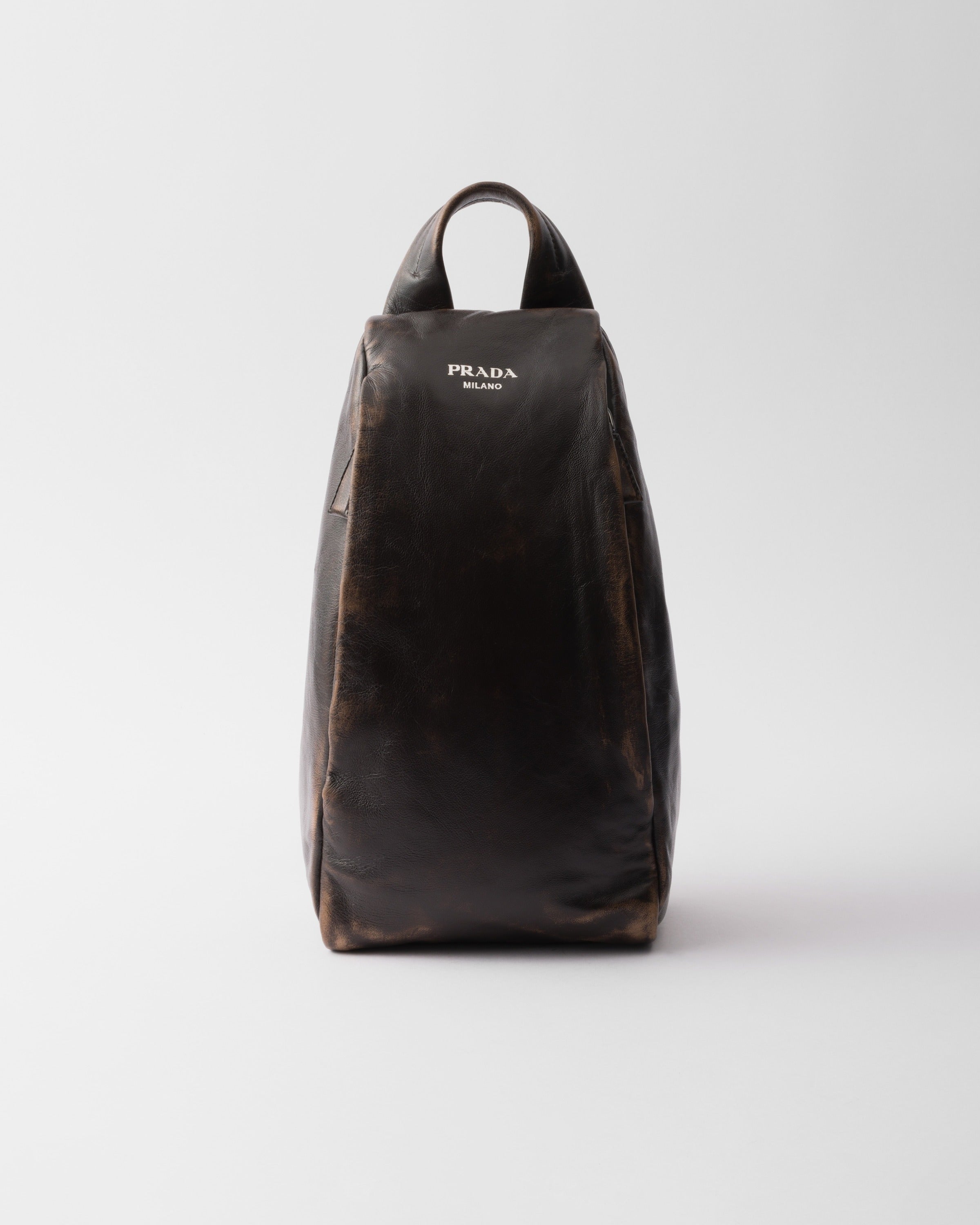 Nappa leather backpack Dark Brown