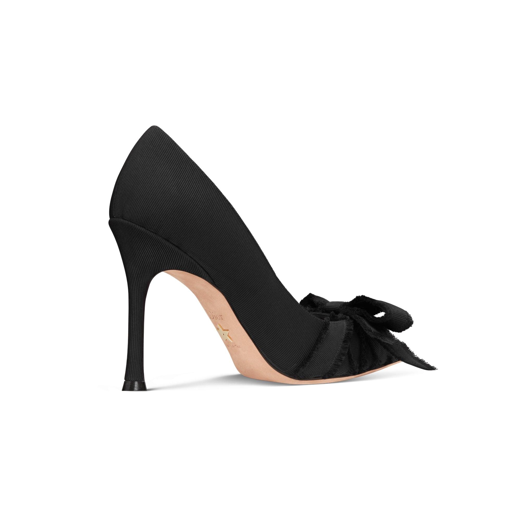 Adiorable Pump - Black Fringed Grosgrain