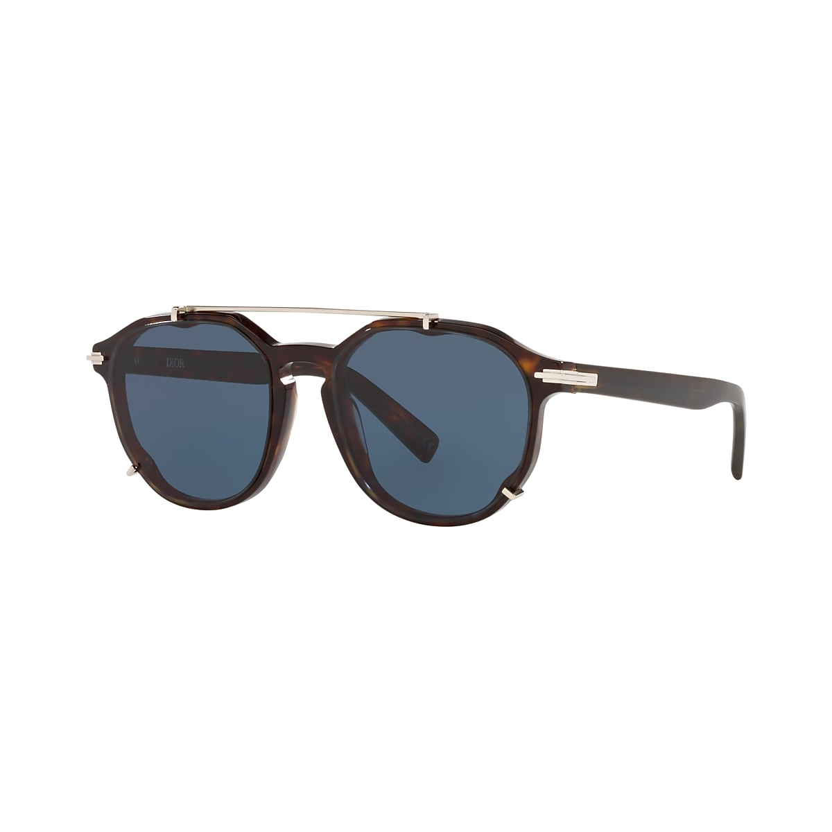 DIOR DiorBlackSuit RI Havana - Men Luxury Sunglasses, Blue Lens