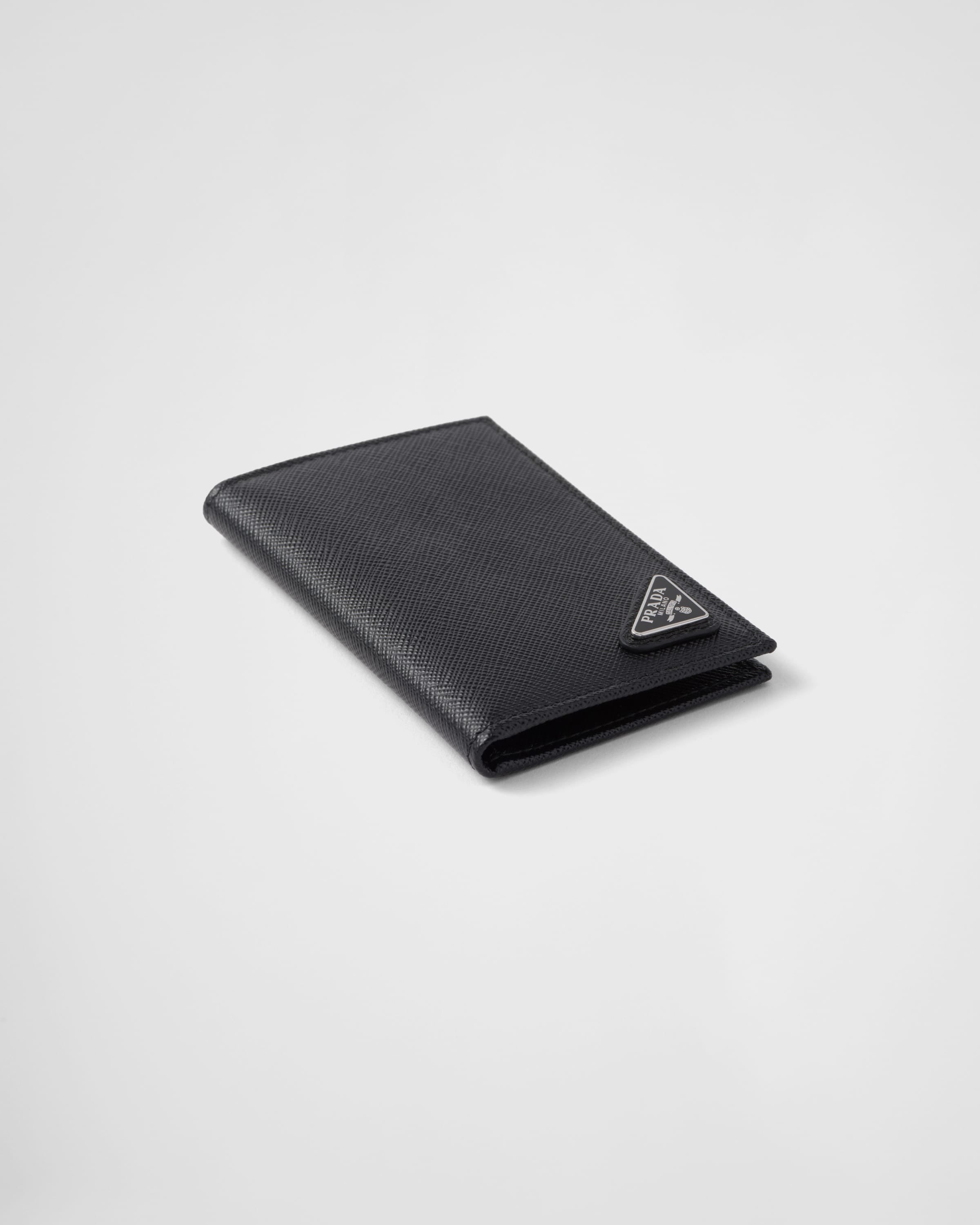 Saffiano Leather Card Holder Black