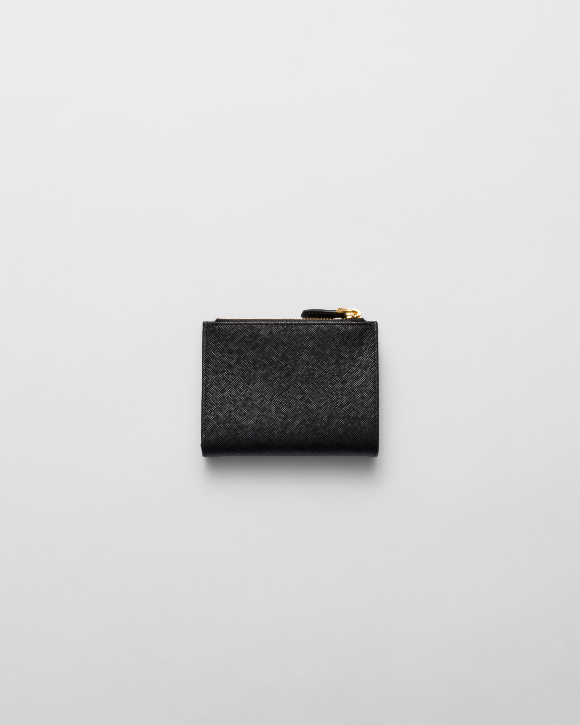 Small Saffiano Leather Wallet Black