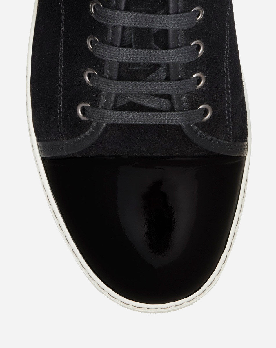 DBB1 SUEDE AND PATENT LEATHER SNEAKERS - BLACK