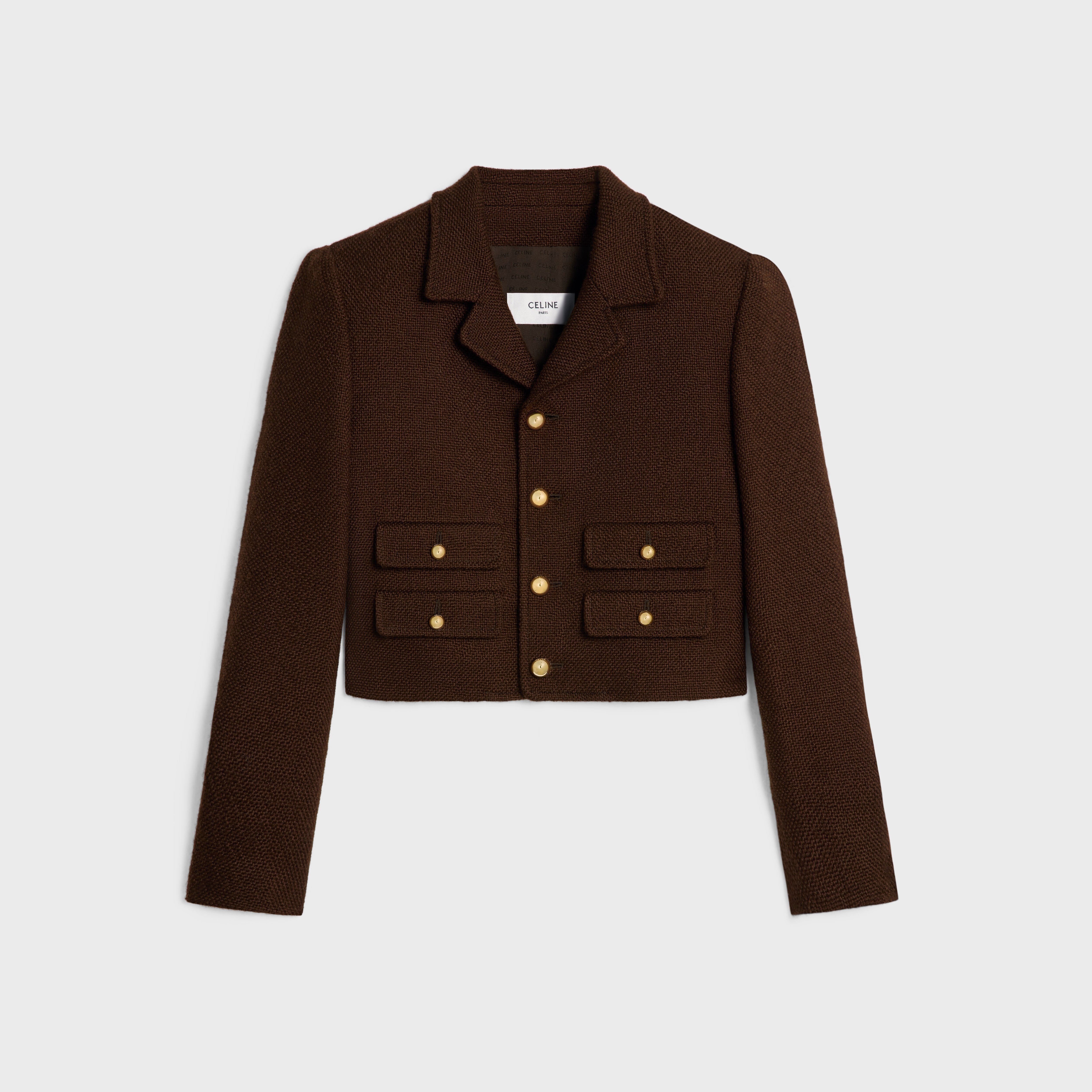 VIVIENNE JACKET IN WOOL TWEED - CAFE