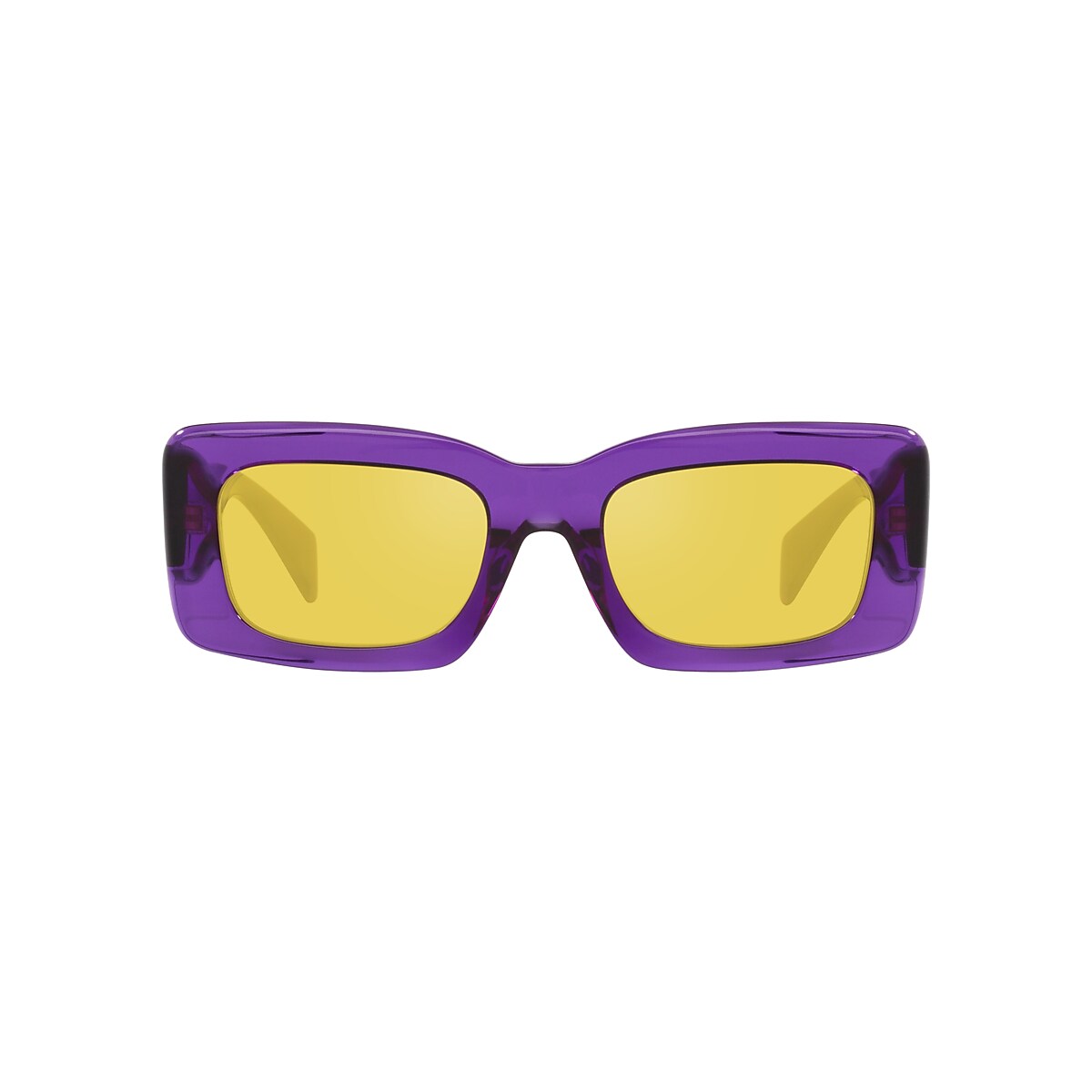 VERSACE VE4444U Transparent Violet - Women Luxury Sunglasses, Yellow Mirror Internal Silver Lens
