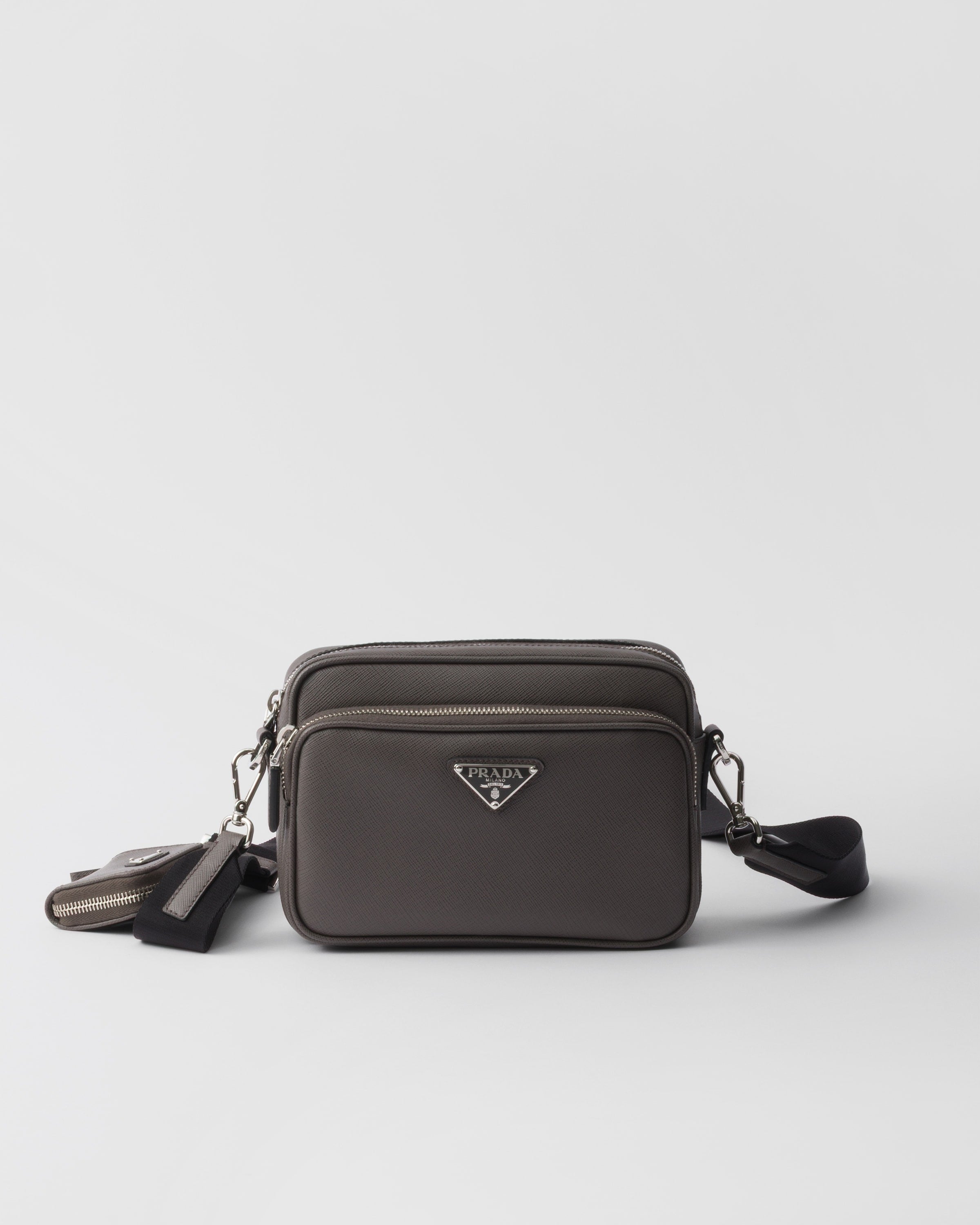Saffiano leather shoulder bag Bamboo/Cork beige
