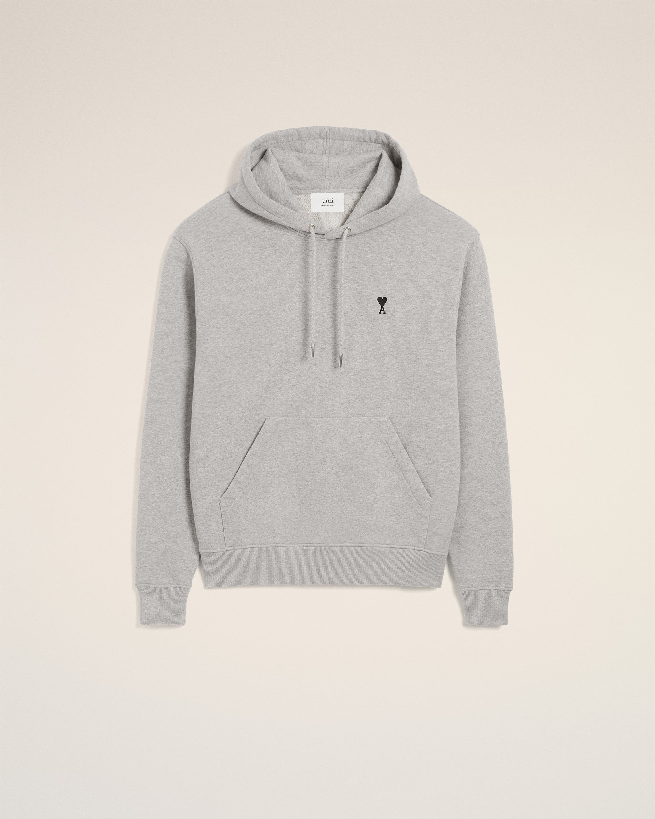 Grey Cotton Ami De Coeur Hoodie HEATHER ASH GREY
