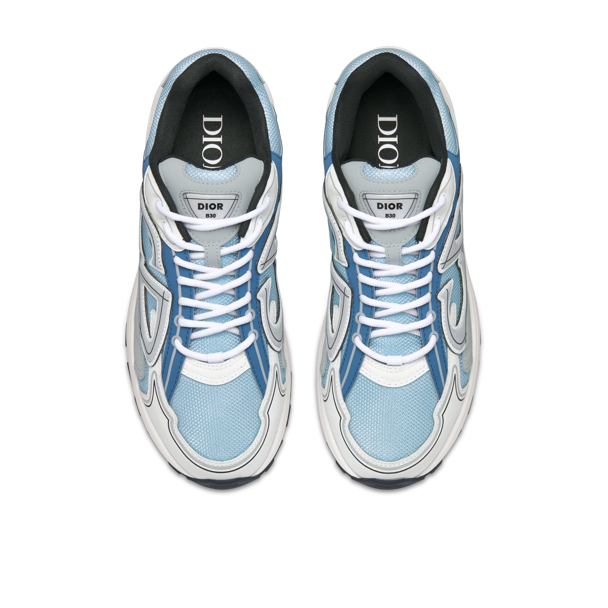 B30 Sneaker - Light Blue Mesh and Blue, Gray and White Technical Fabric