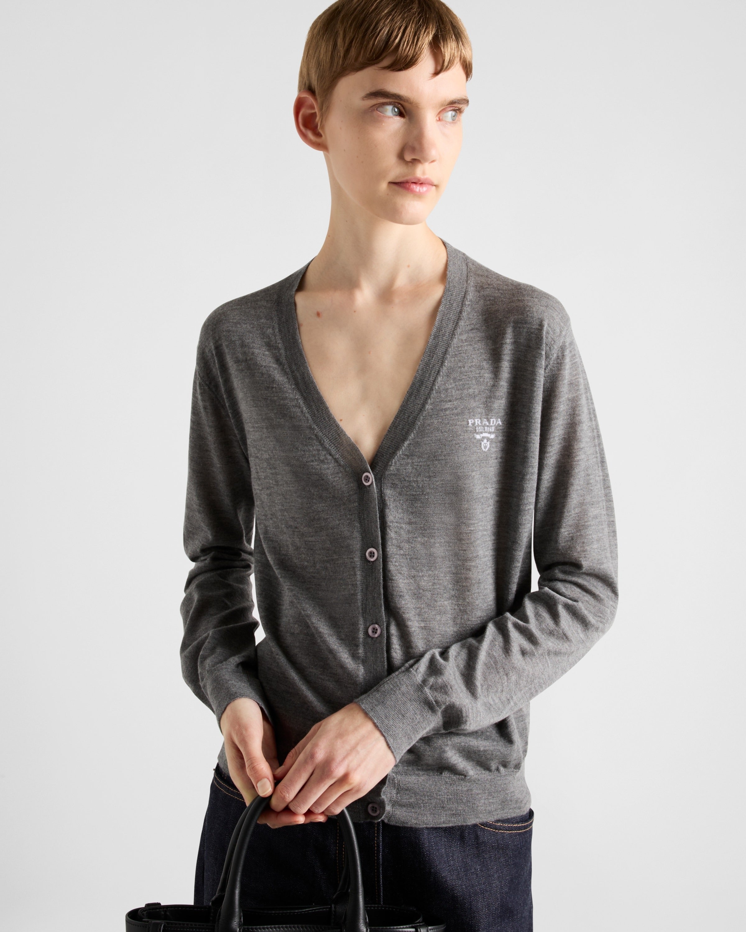 Cashmere cardigan Slate Gray