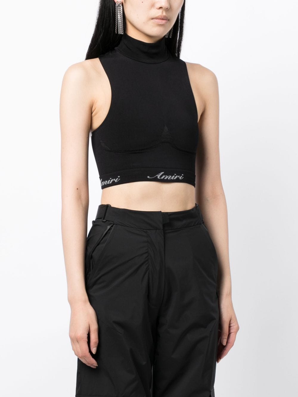 Logo-underband cropped top