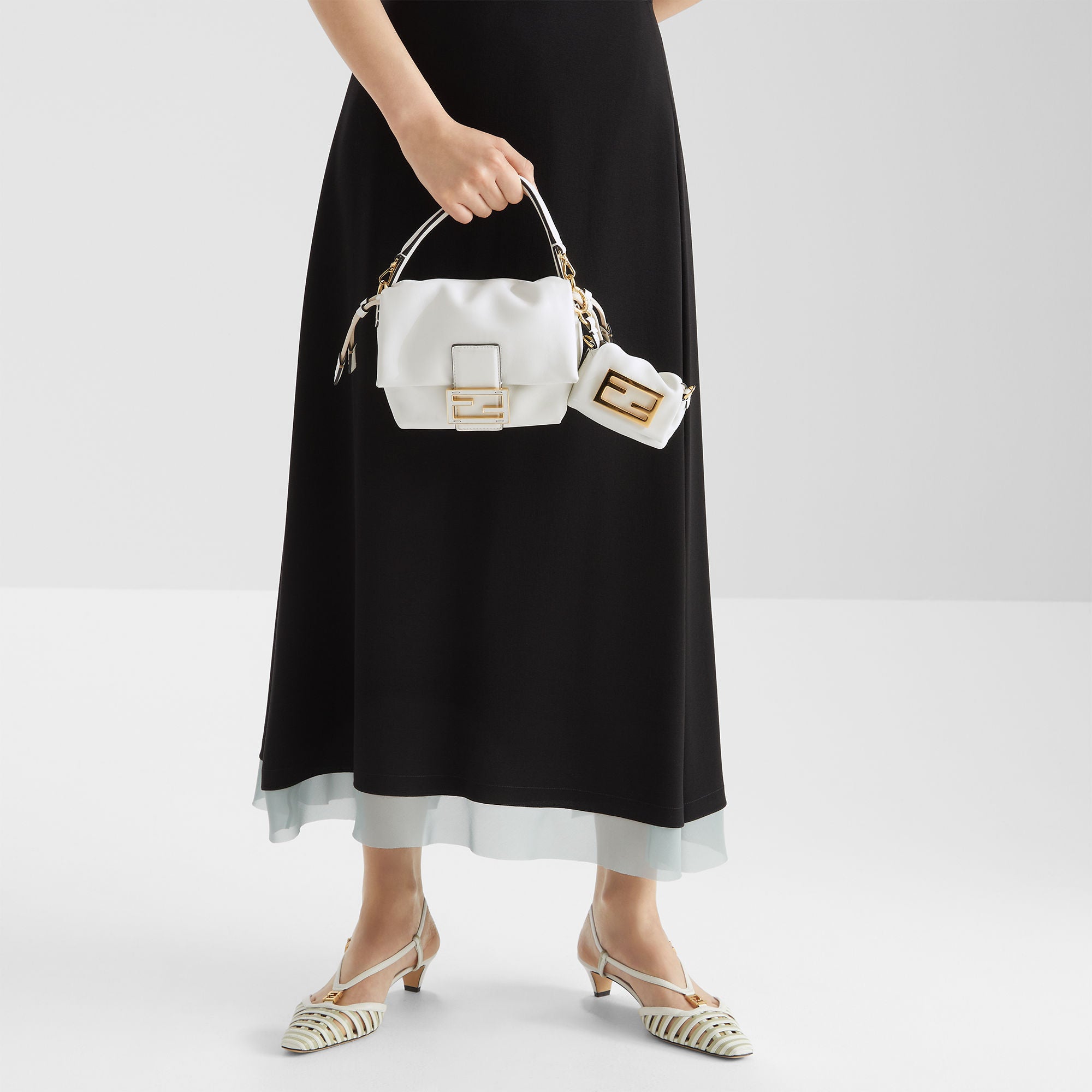 Mamma Baguette Small White nappa leather mini bag