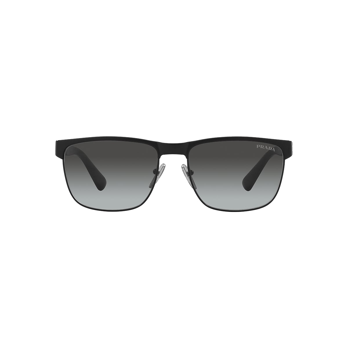 PRADA PR 66ZS Matte Black - Men Luxury Sunglasses, Grey Gradient Lens