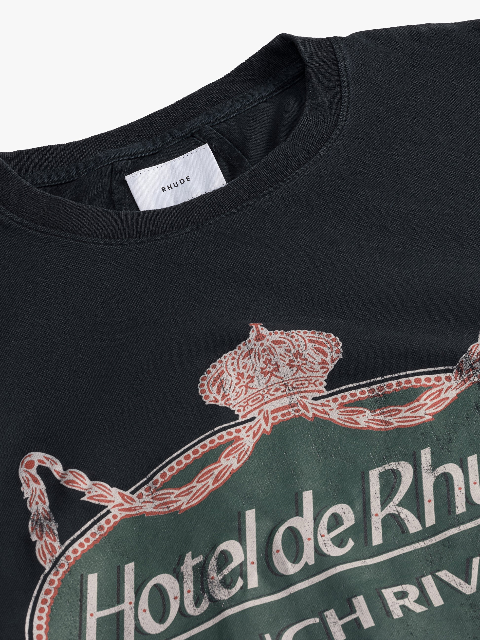 RHUDE RIVIERA TEE - VTG BLACK