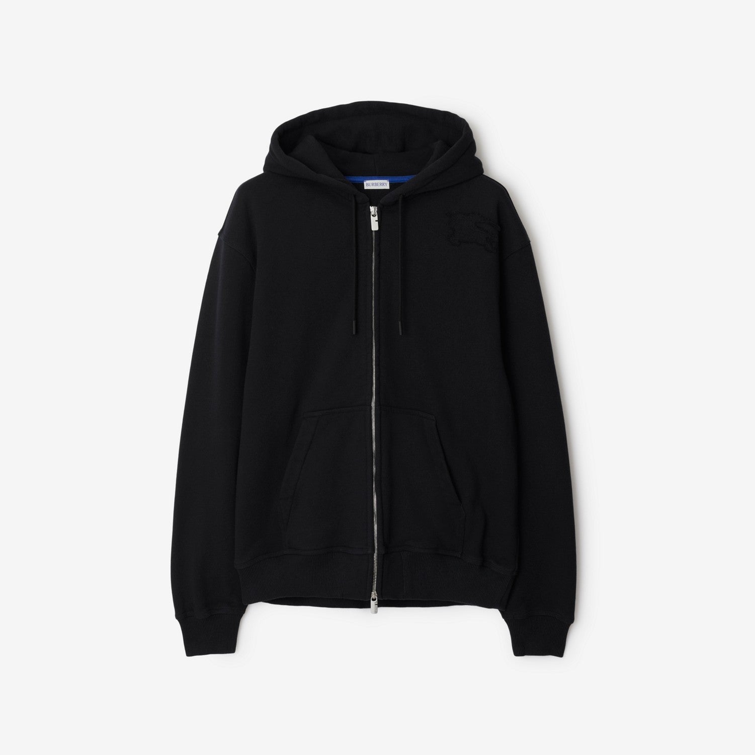 Cotton Zip Hoodie - Black