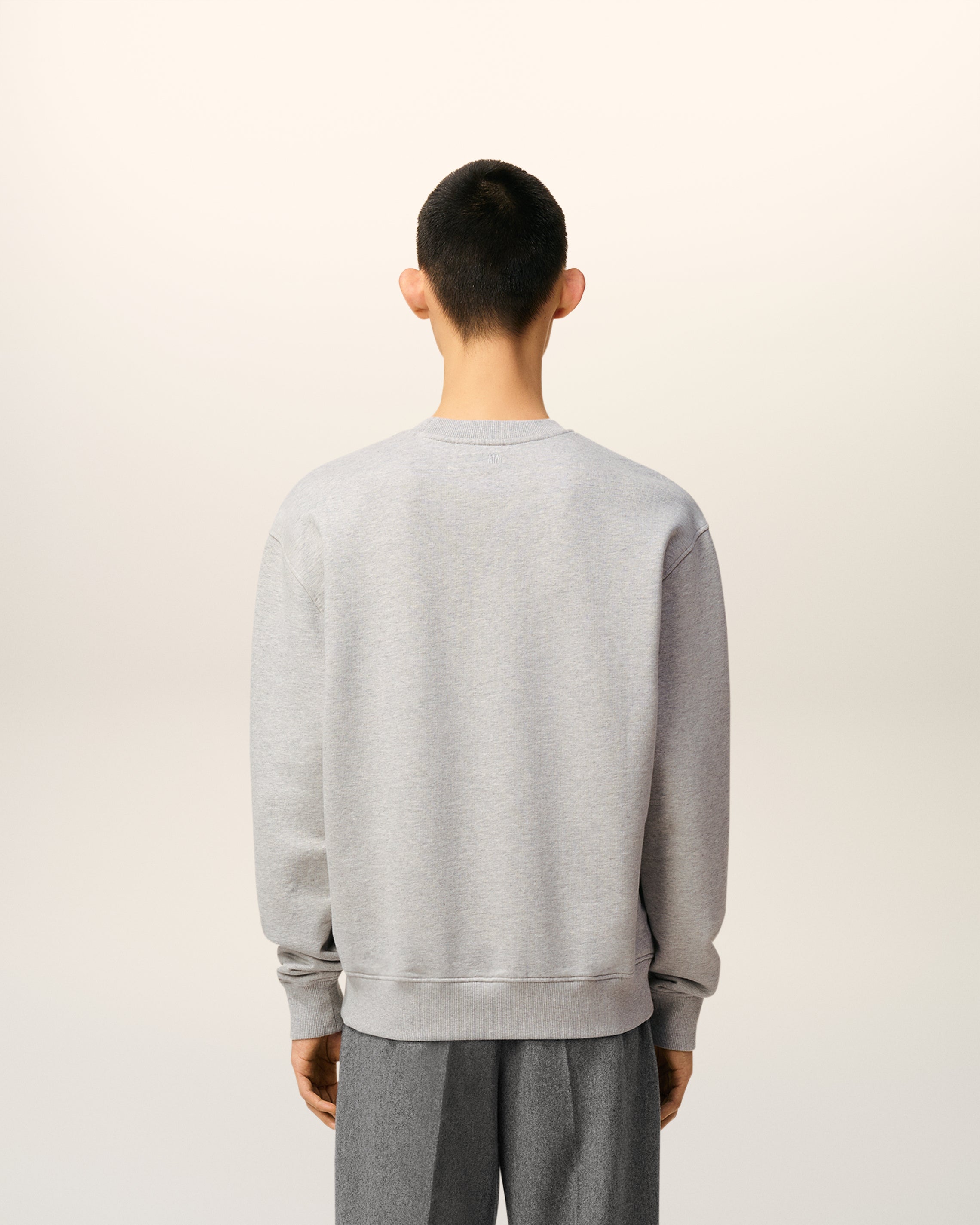 Grey Cotton Ami De Coeur Sweatshirt HEATHER ASH GREY