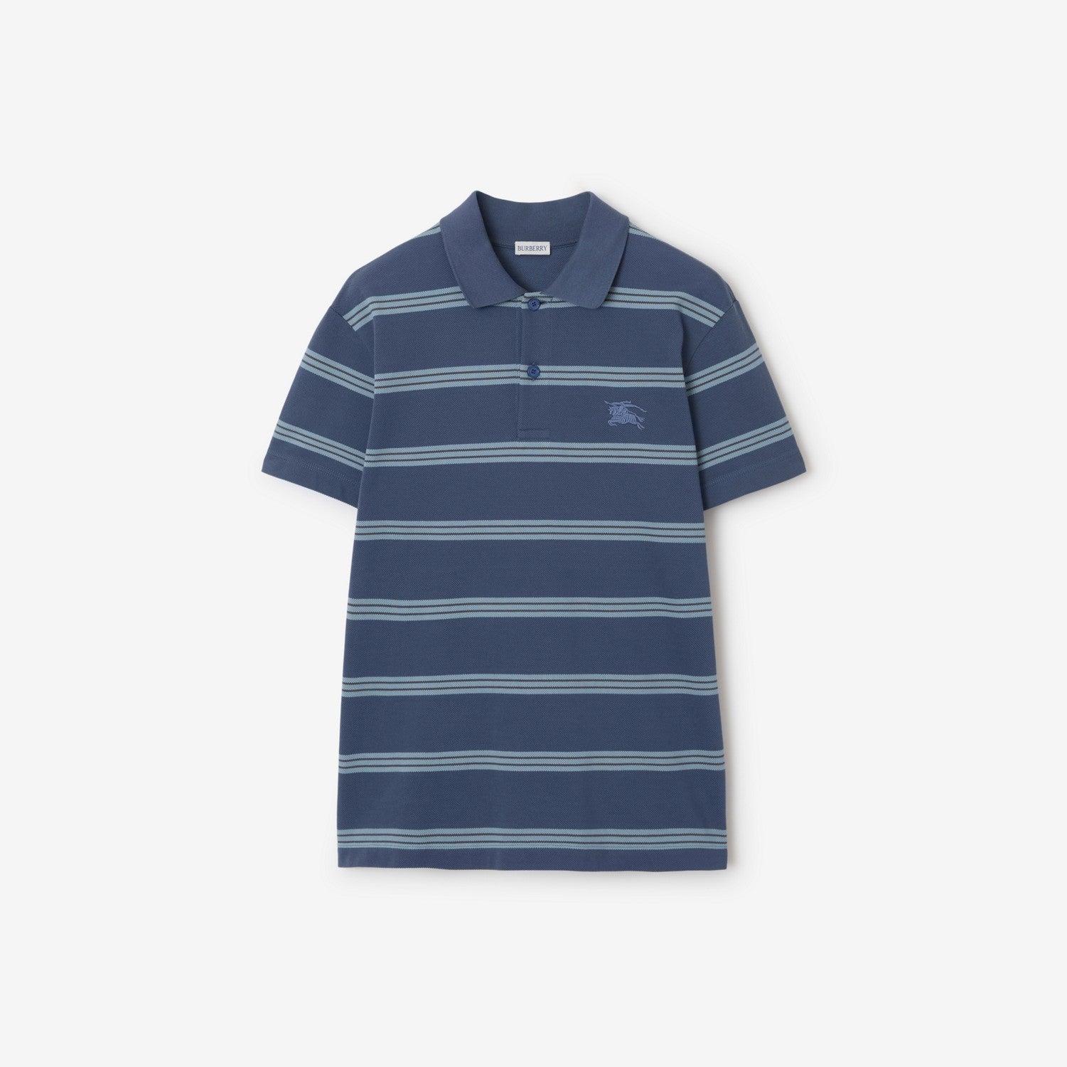 Striped Cotton Polo Shirt - Pilot