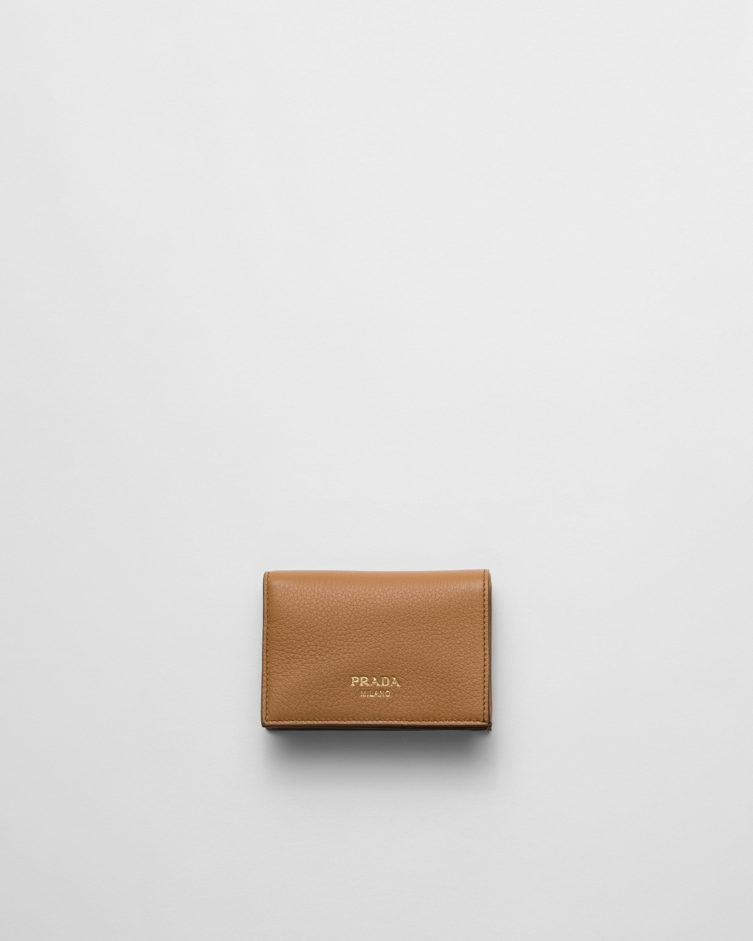 Small leather wallet Caramel