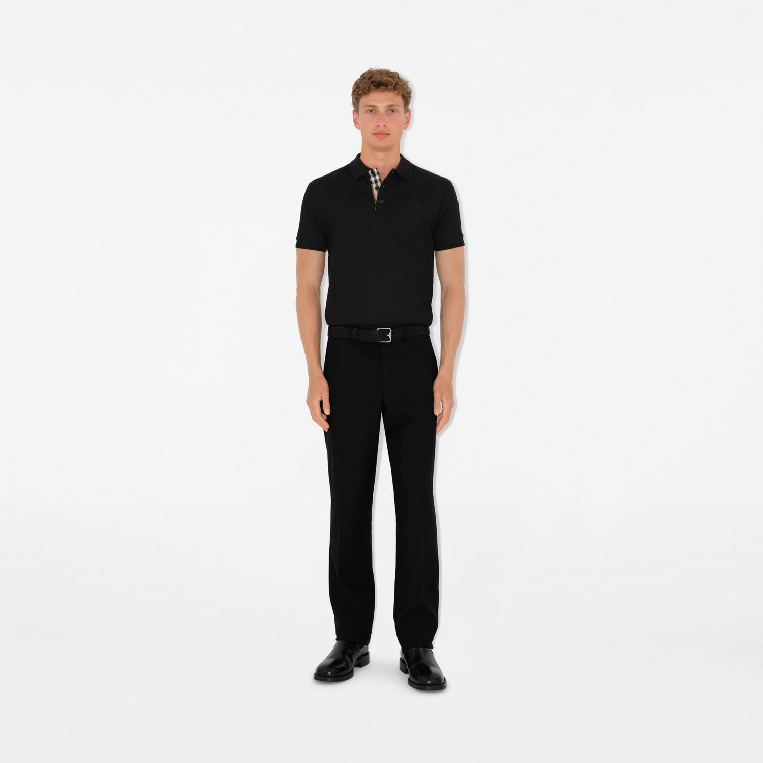 Cotton Polo Shirt - Black