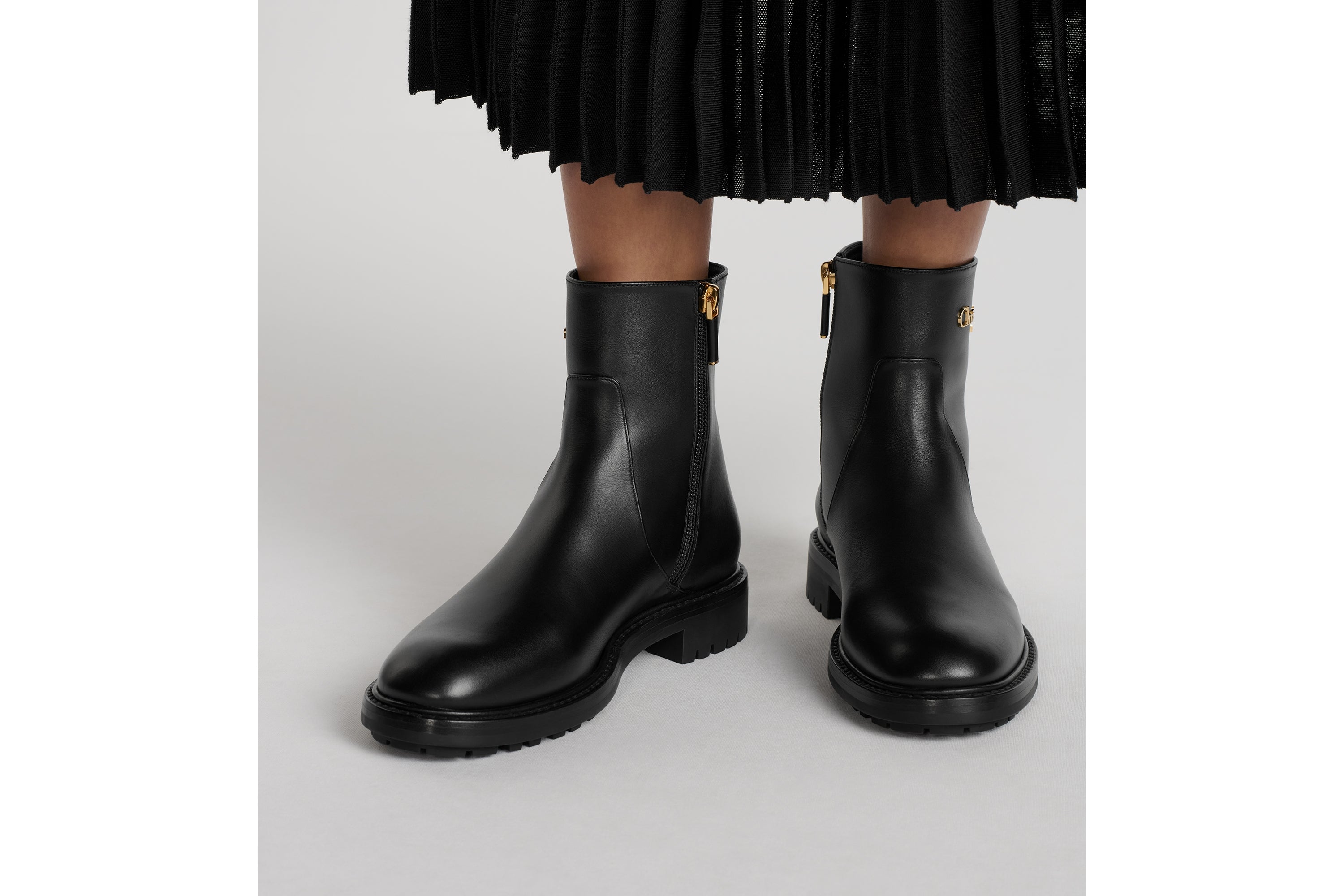 D-Town Ankle Boot - Black Brushed Calfskin