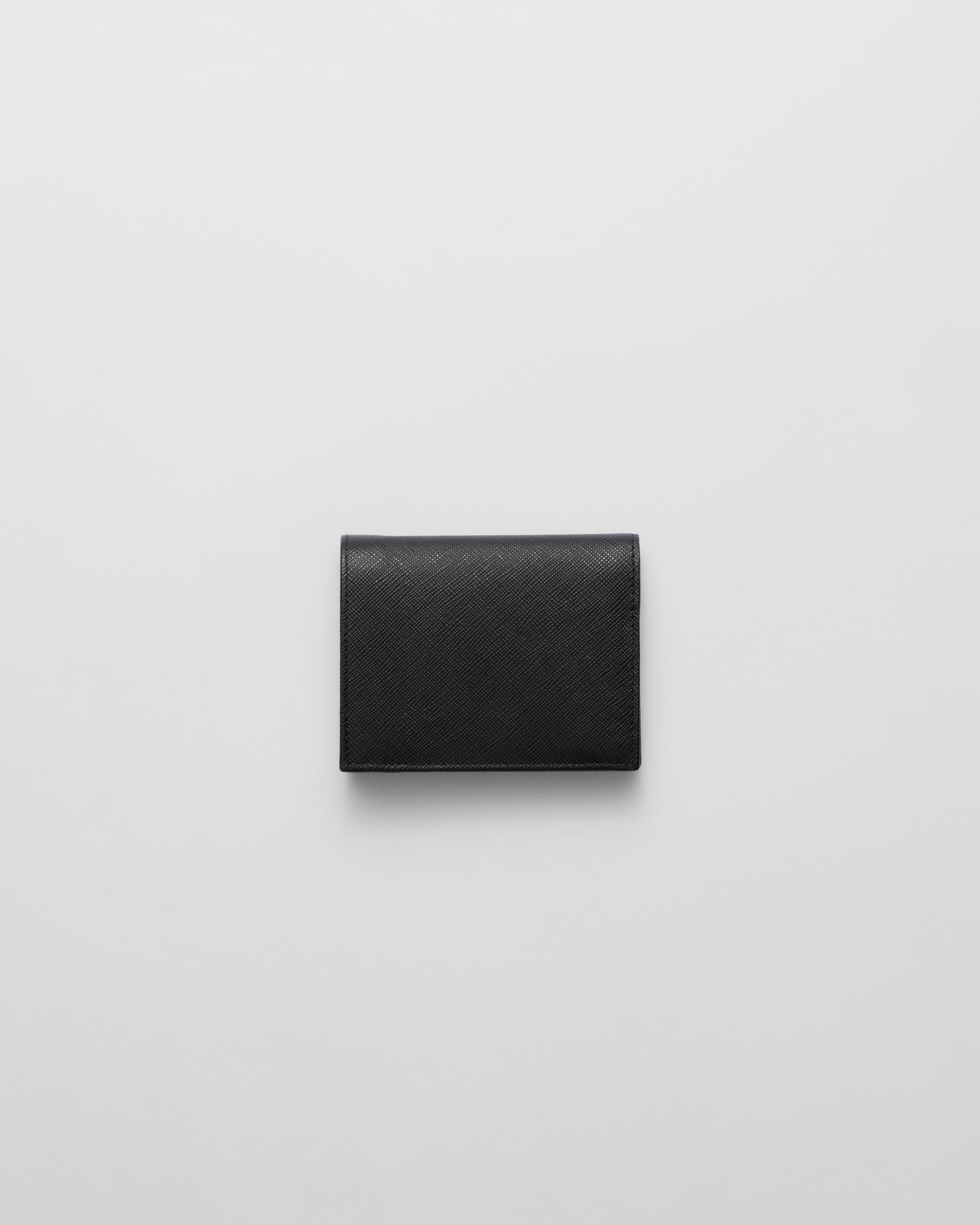 Small Saffiano Leather Wallet Black