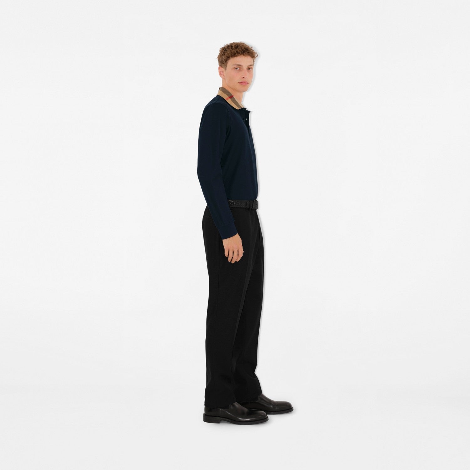 Cotton Polo Shirt - Smoked navy