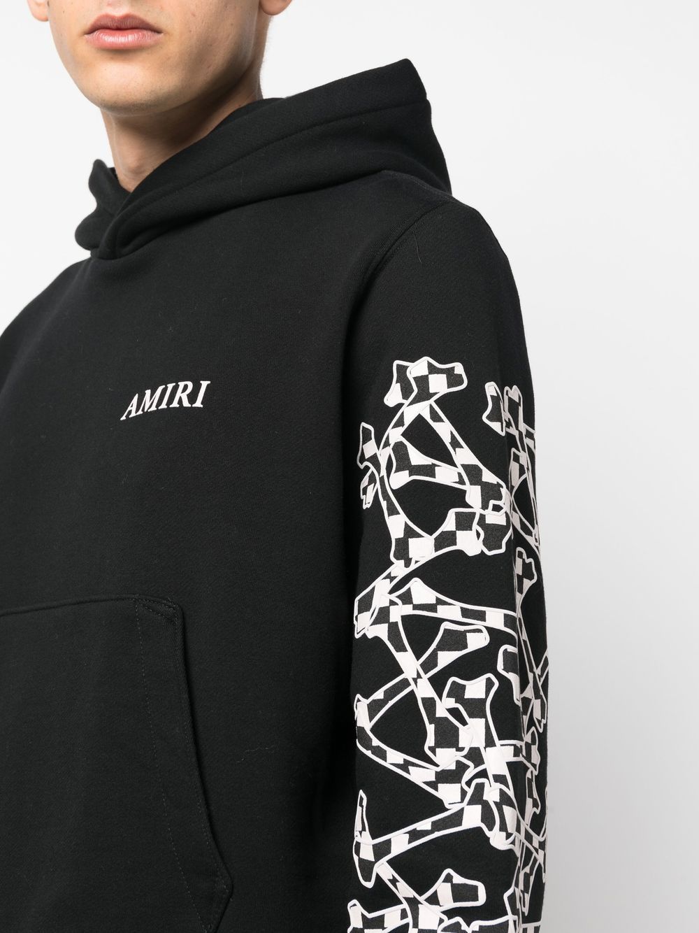 Bones motif logo hoodie