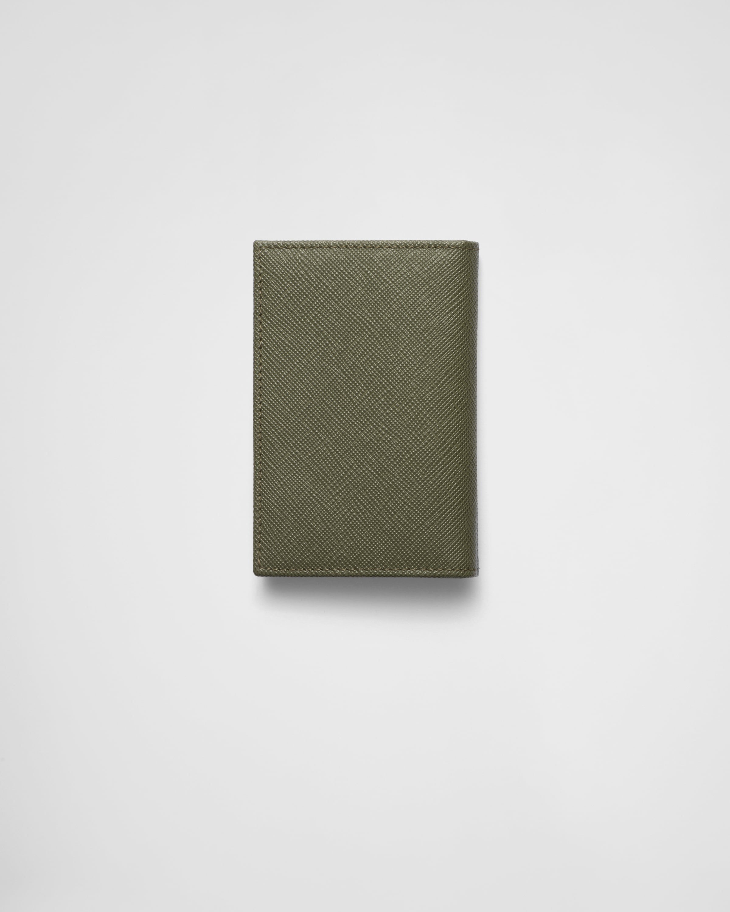 Saffiano Leather Card Holder Loden Green