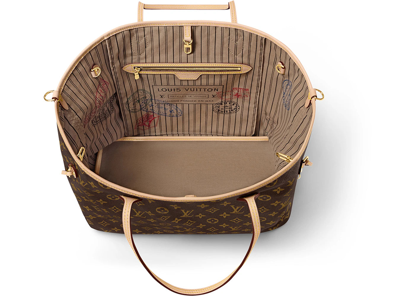 Louis Vuitton Neverfull Bandouliere GM Inside Out Monogram/Beige