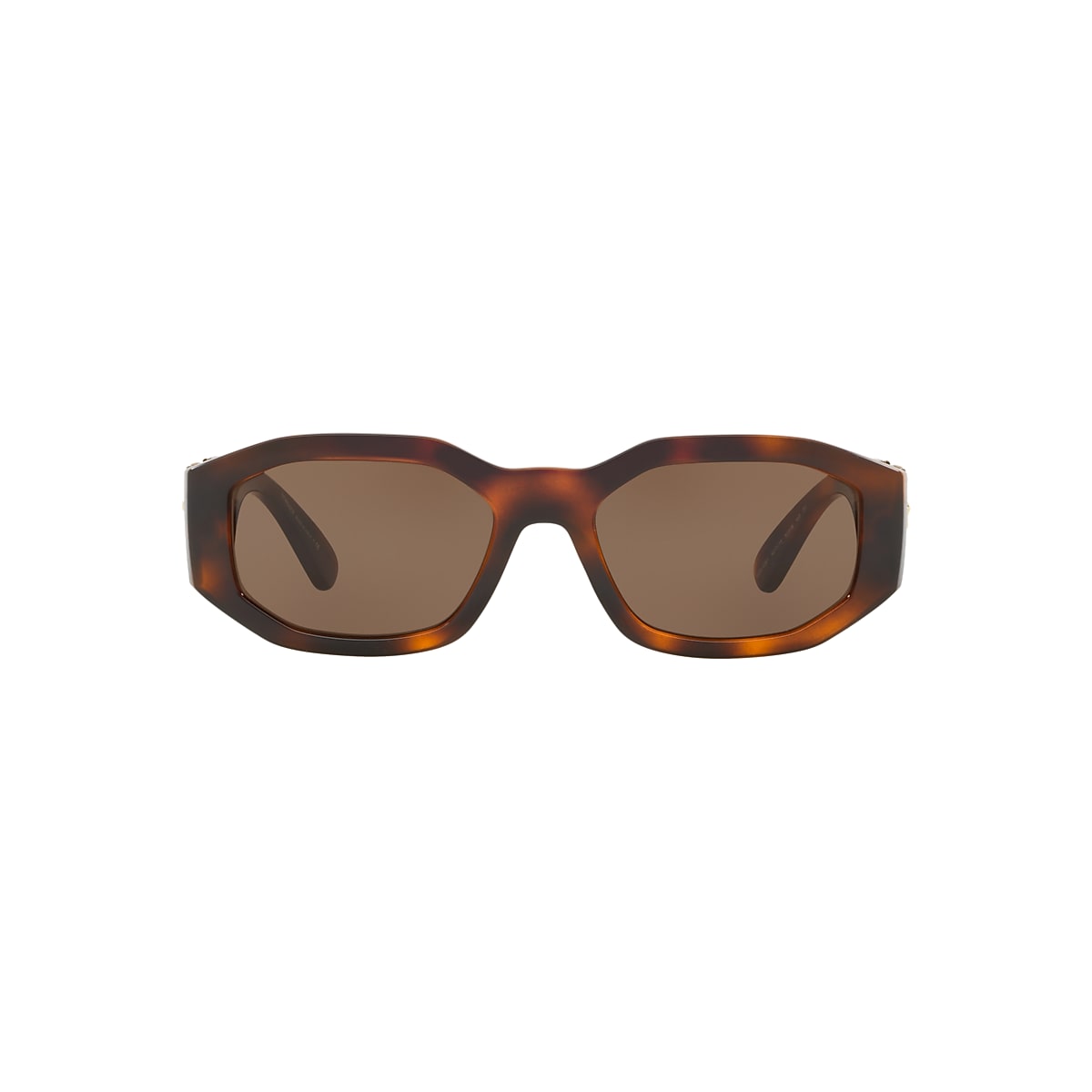 VERSACE VE4361 Biggie Havana - Unisex Luxury Sunglasses, Dark Brown Lens