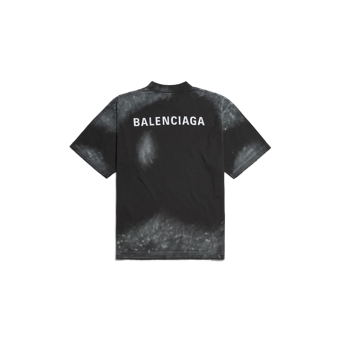 Men's Balenciaga Back T-shirt Medium Fit in Faded Black/White
