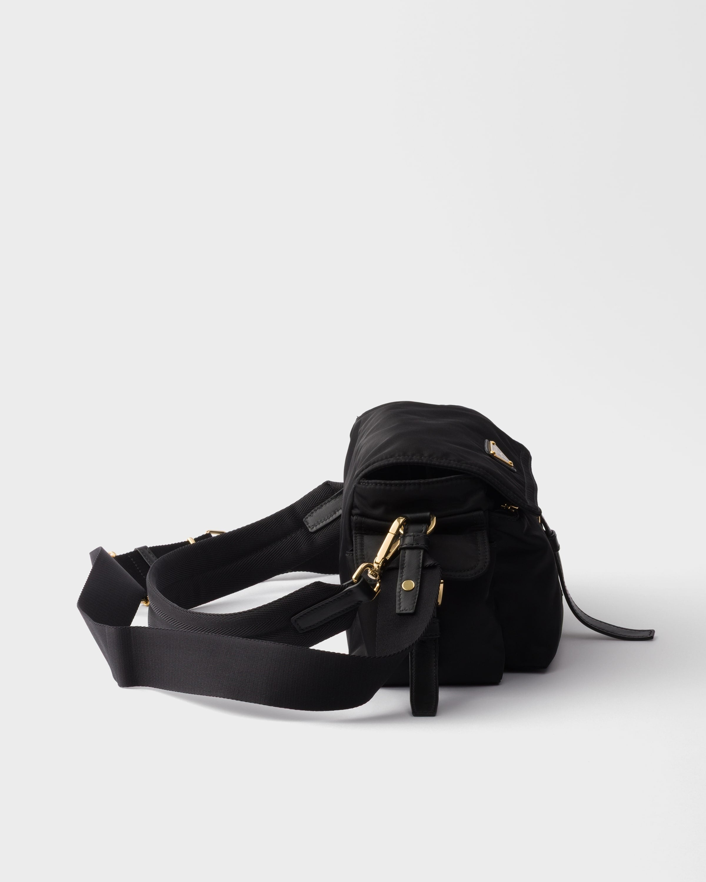 Prada Explore medium Re-Nylon shoulder bag with flap Black