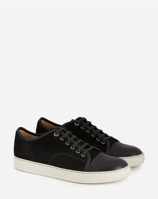 DBB1 LEATHER AND SUEDE SNEAKERS - BLACK