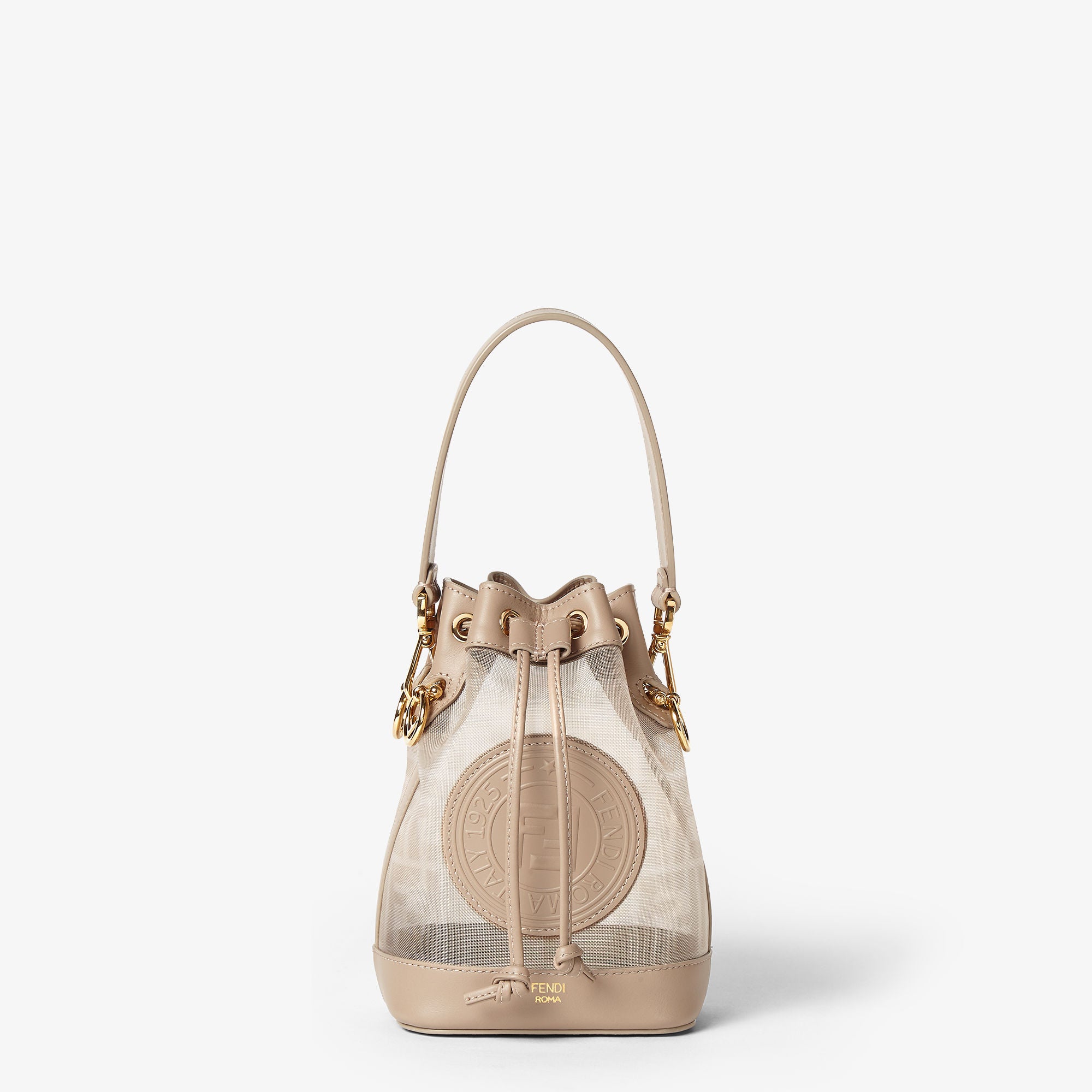 Mon Tresor Dove gray FF mesh mini-bag