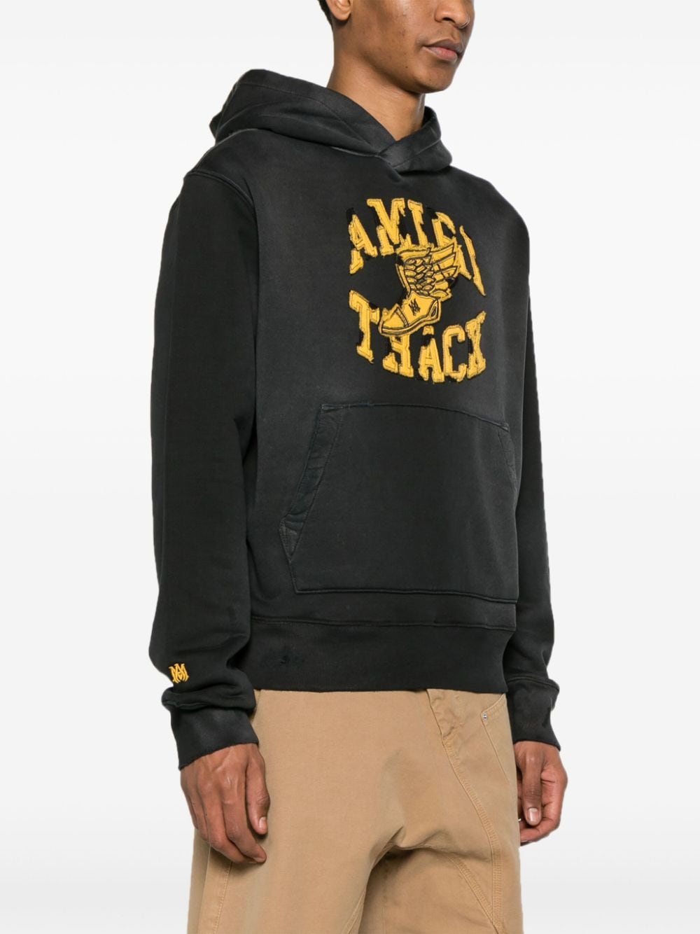 Track patch-embellished hoodie