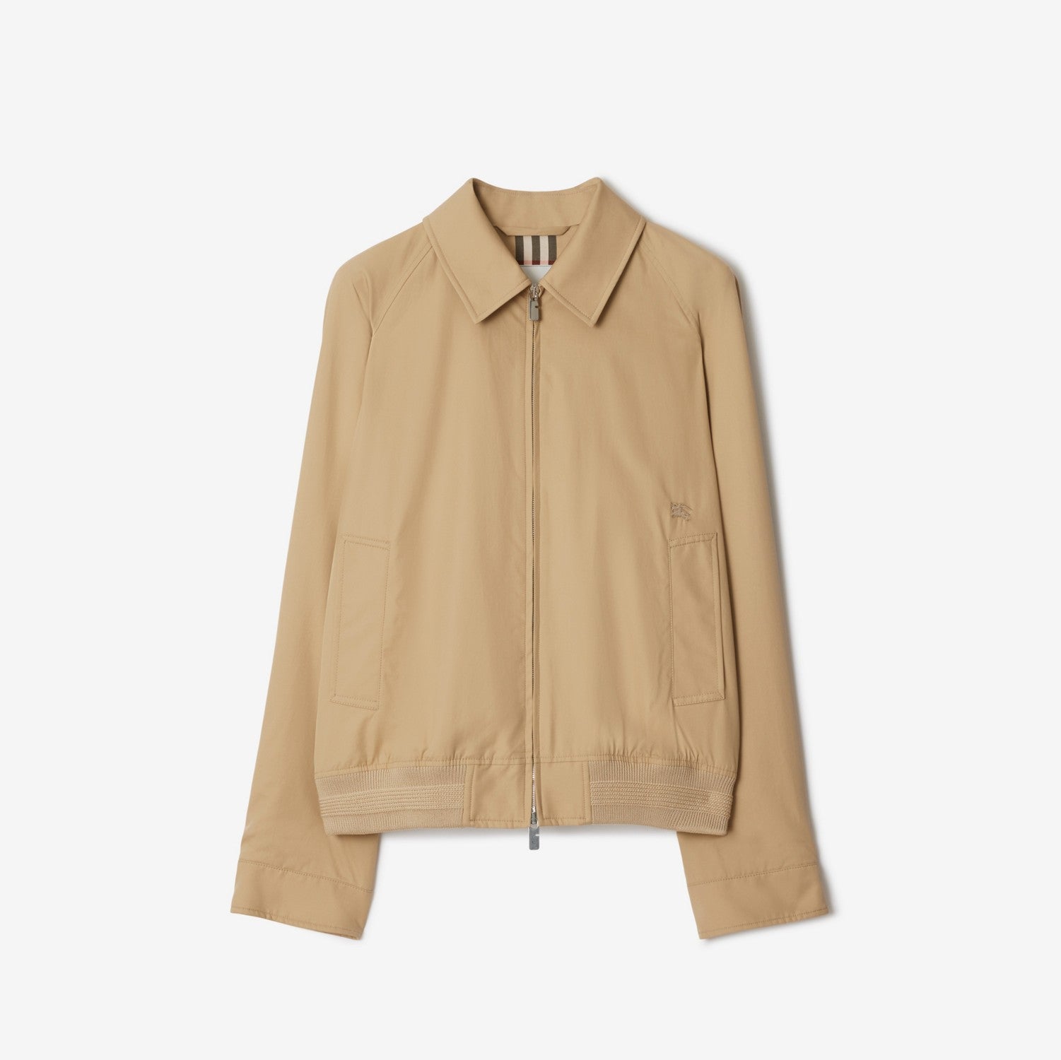 Gabardine Chester Harrington Jacket - Flax