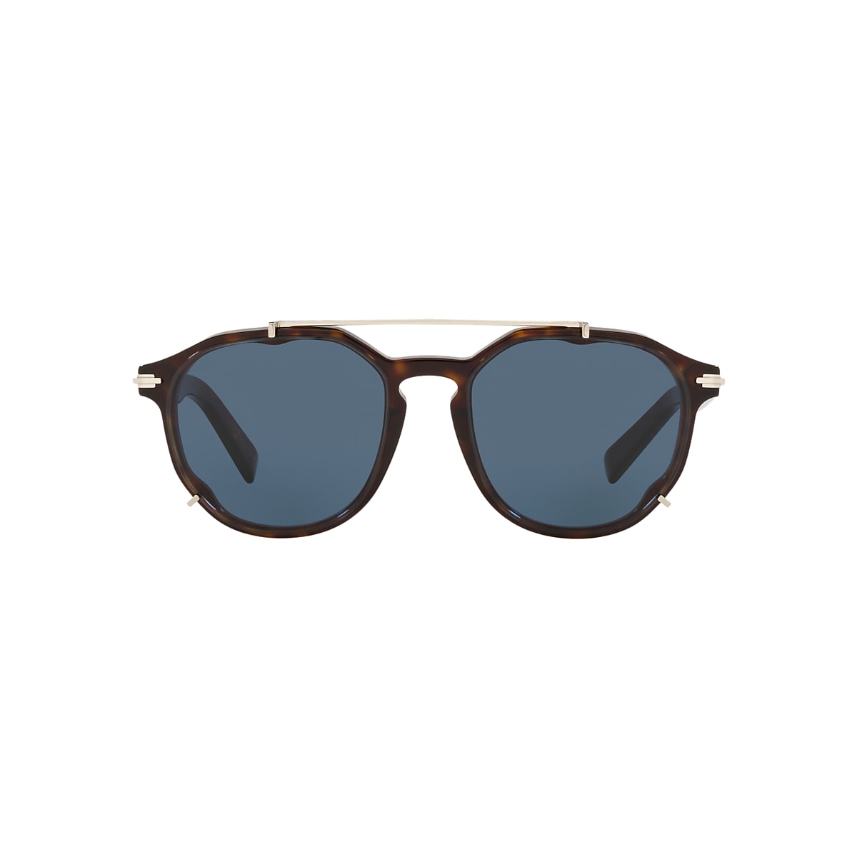 DIOR DiorBlackSuit RI Havana - Men Luxury Sunglasses, Blue Lens