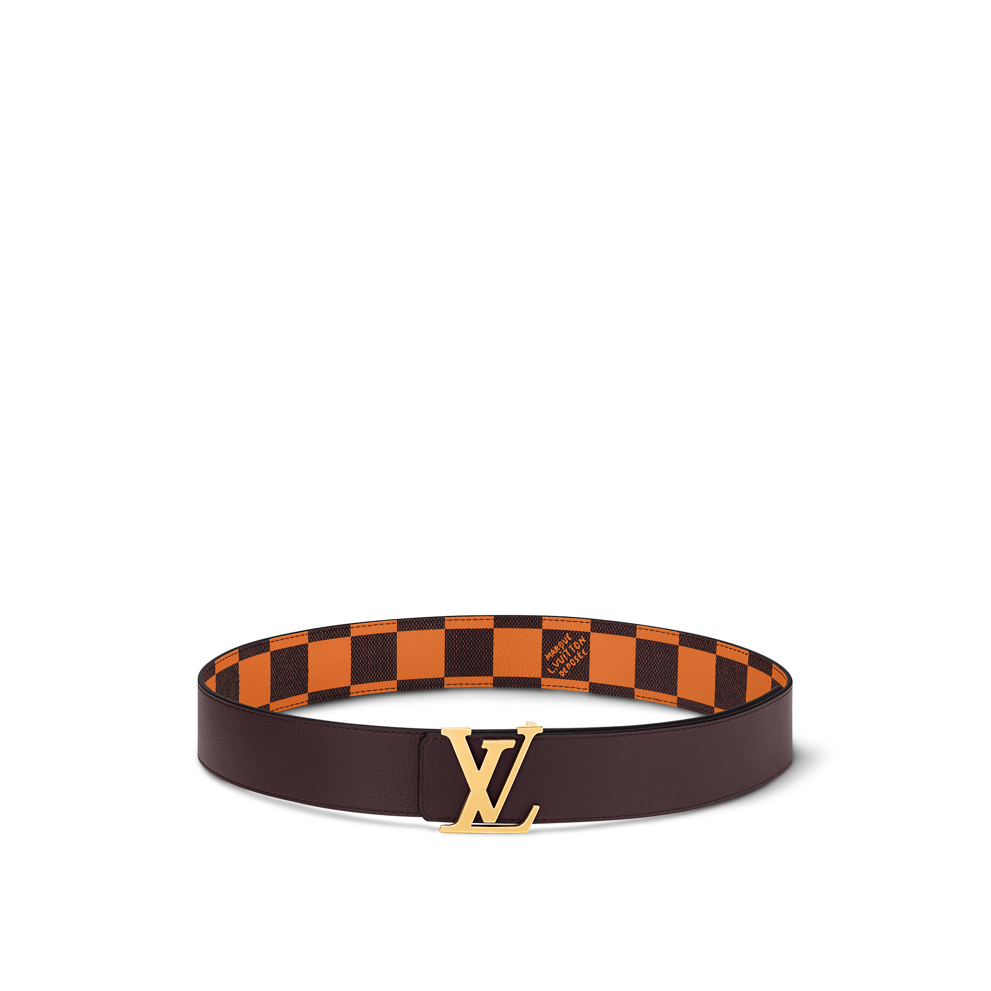 LV Initiales 40mm Reversible Belt Damier Other - Orange