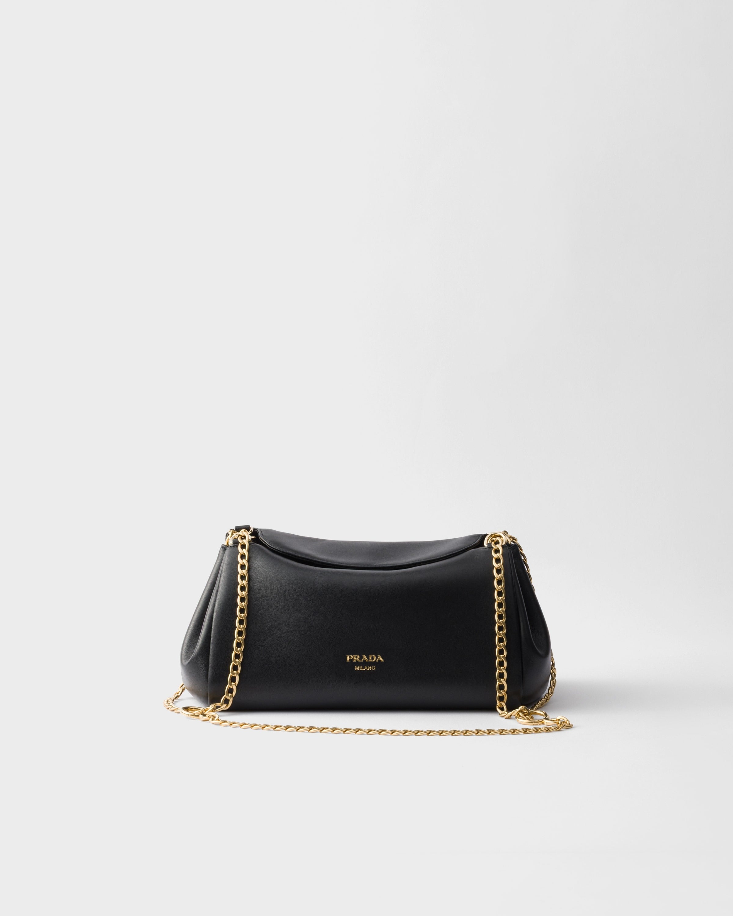 Small Prada Tumulte nappa leather bag Black