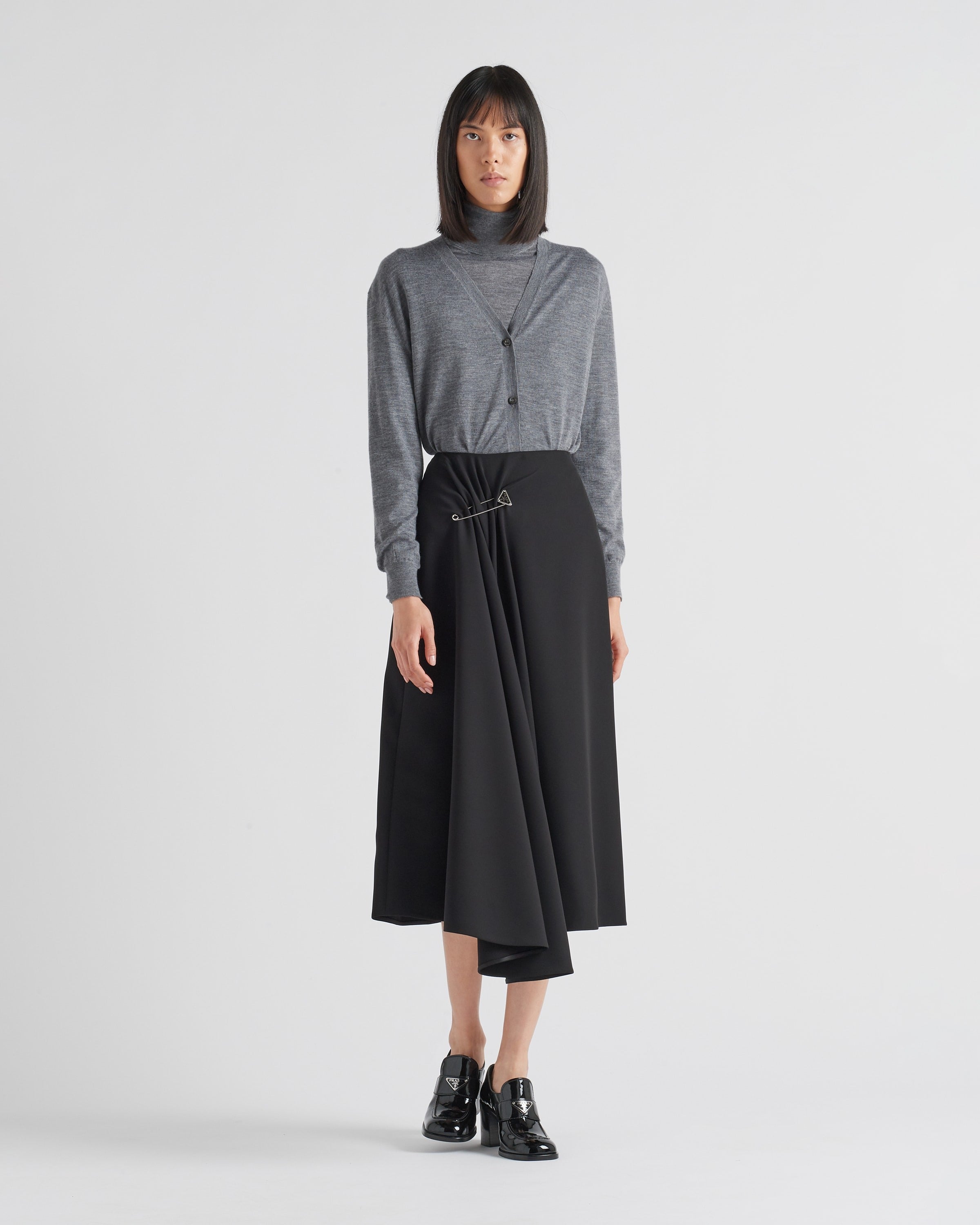 Cashmere and wool turtleneck sweater Slate Gray