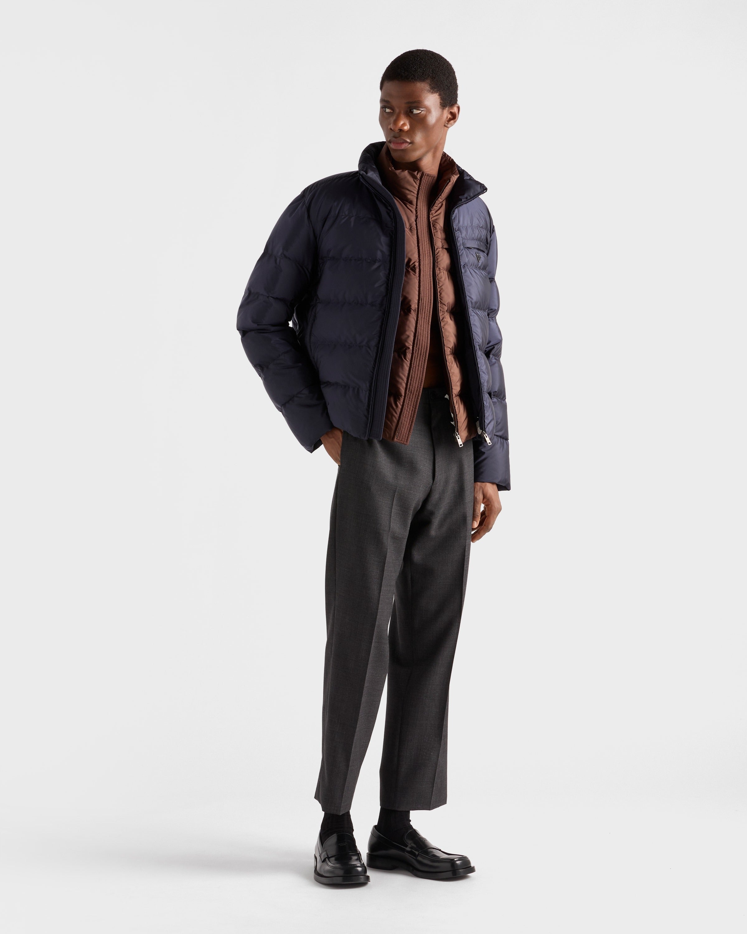 Re-Nylon vest Cocoa Brown