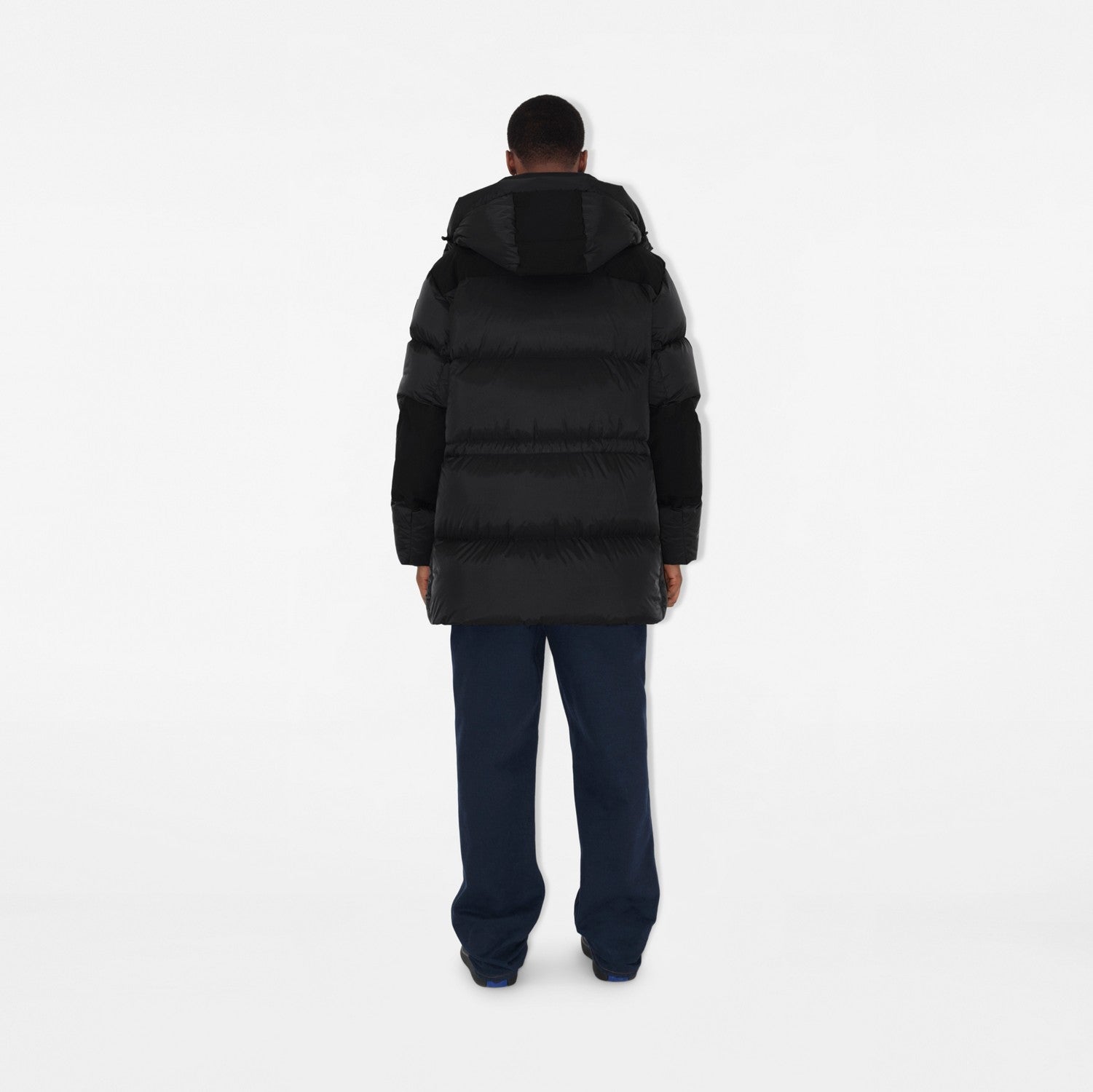 Nylon Puffer Coat - Black