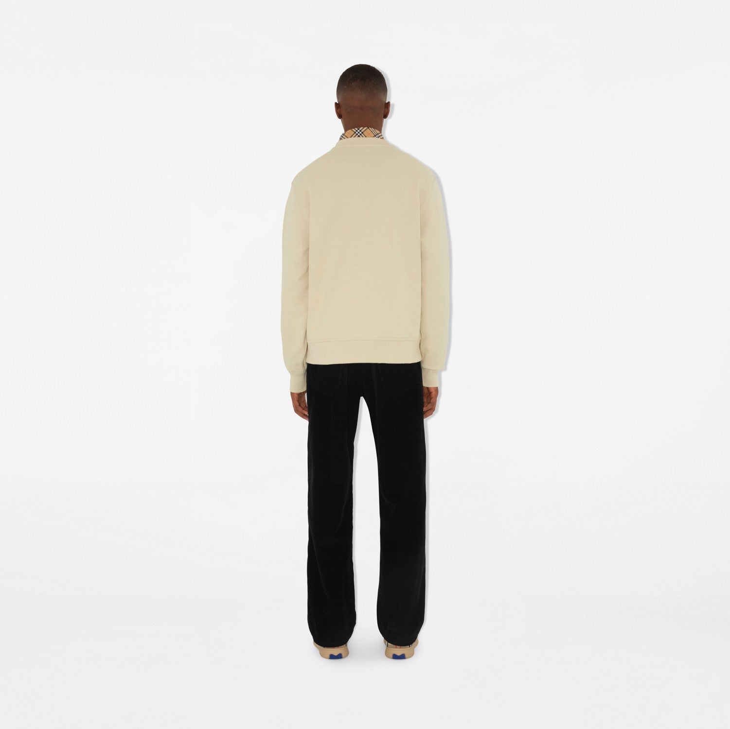 Check Label Cotton Sweatshirt - Nutmeg