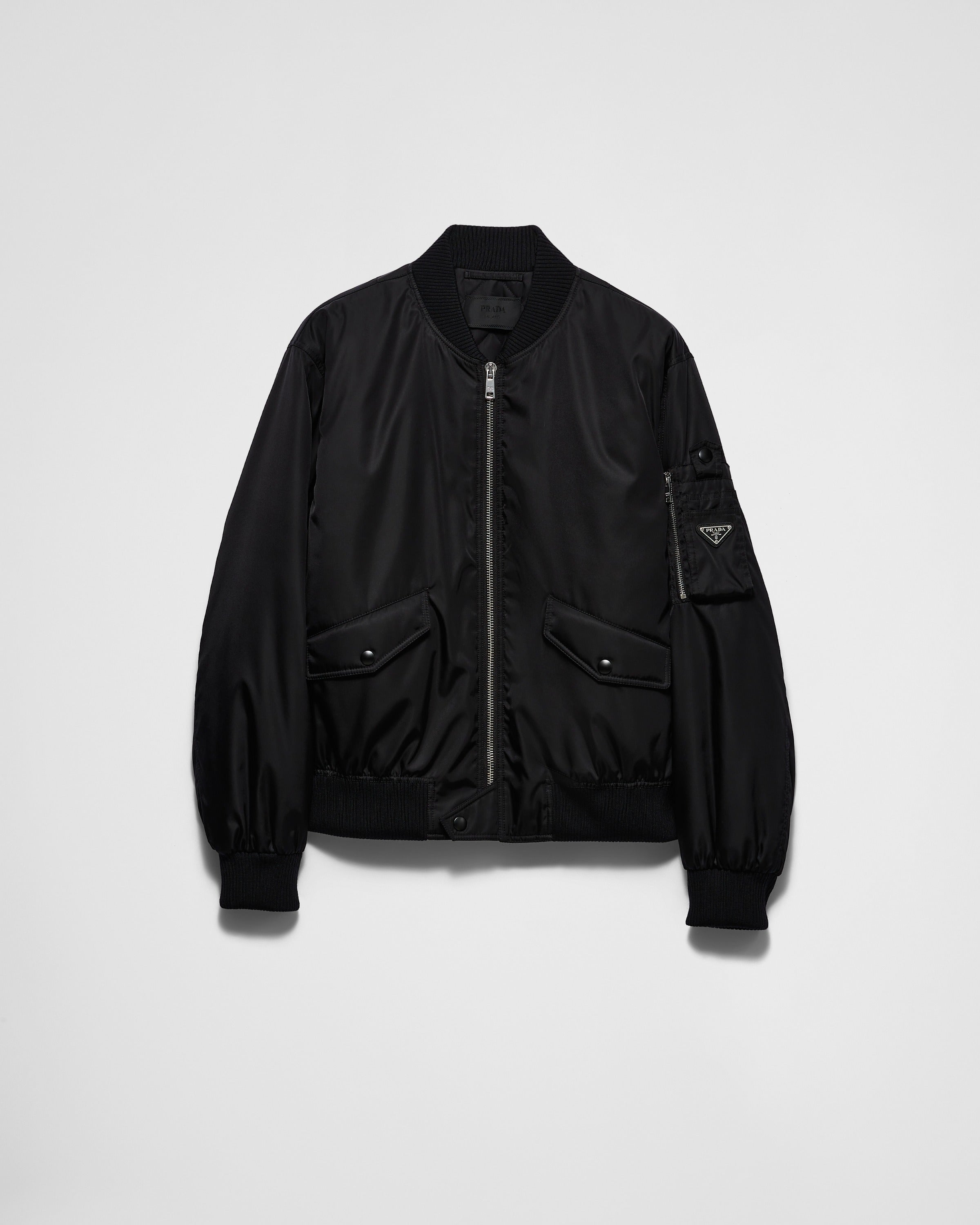 Re-Nylon bomber jacket Black