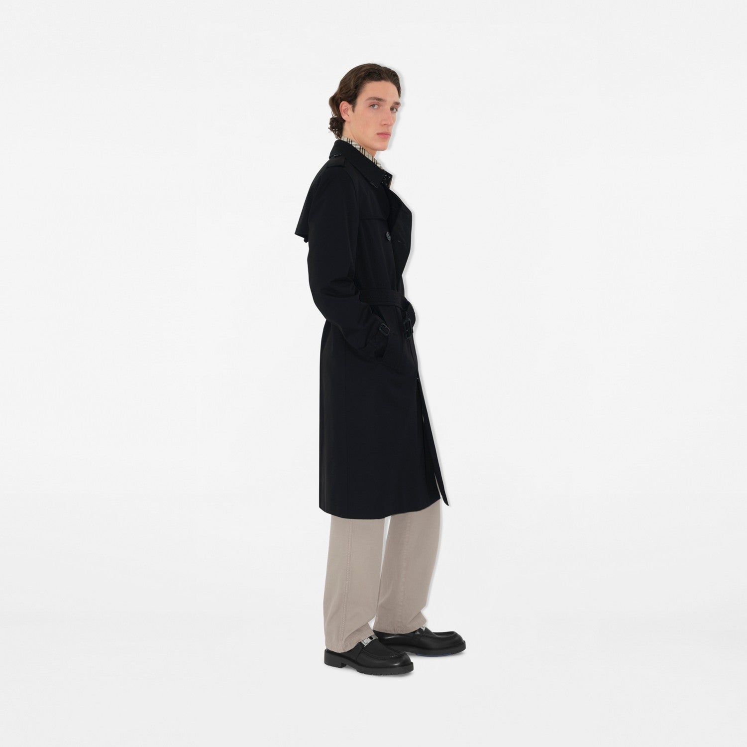 Long Kensington Heritage Trench Coat - Black